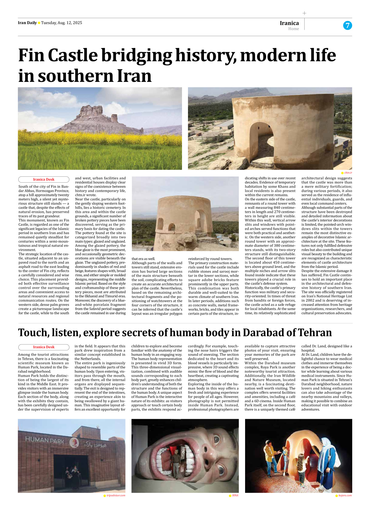 Iran Daily - Number Seven Thousand Nine Hundred and Three - 12 August 2025 - Page 7