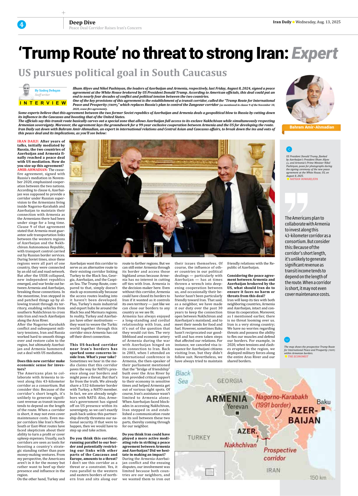 Iran Daily - Number Seven Thousand Nine Hundred and Four - 13 August 2025 - Page 4