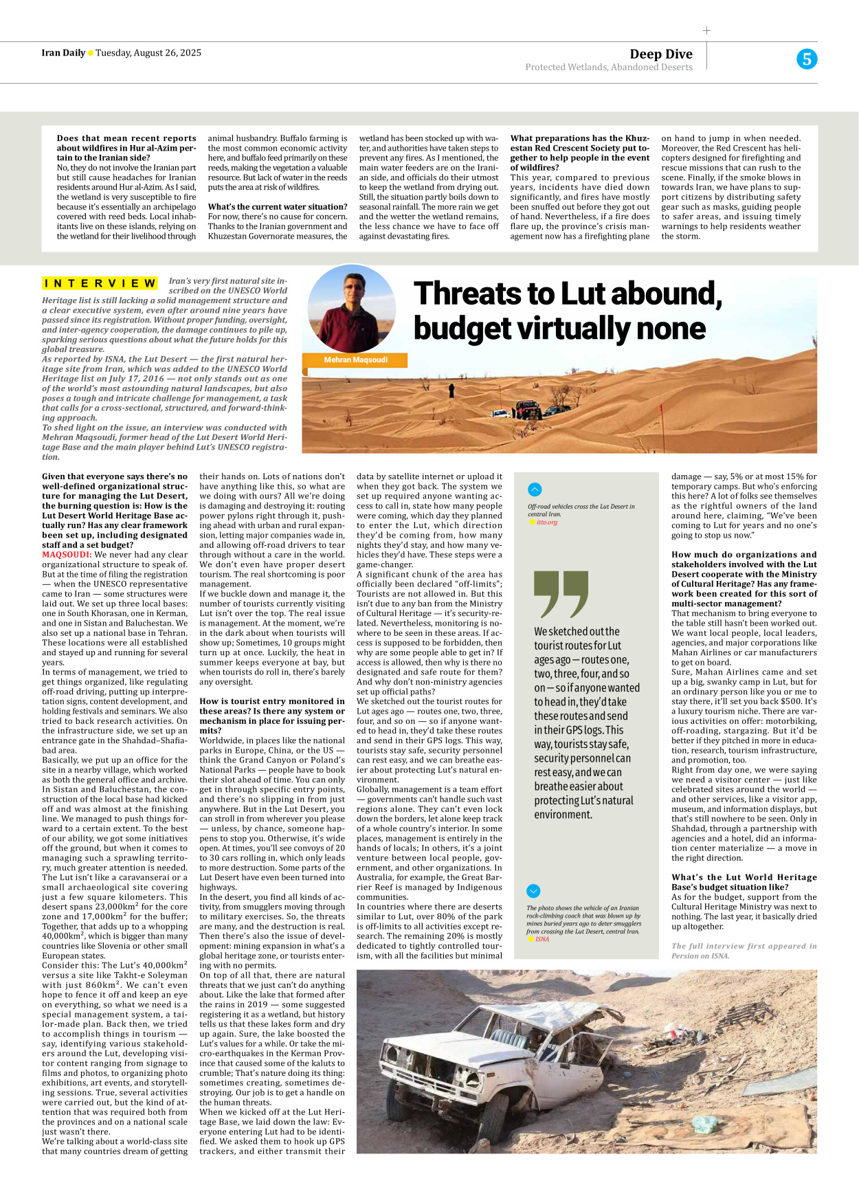 Iran Daily - Number Seven Thousand Nine Hundred and Twelve - 26 August 2025 - Page 5