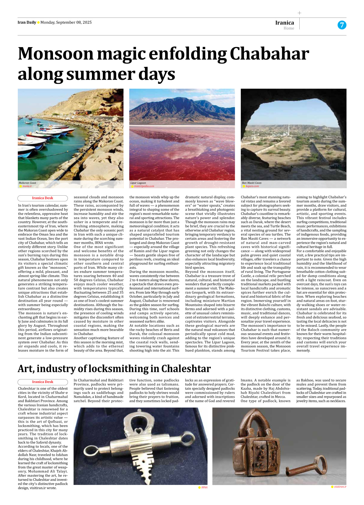 Iran Daily - Number Seven Thousand Nine Hundred and Twenty Two - 08 September 2025 - Page 7