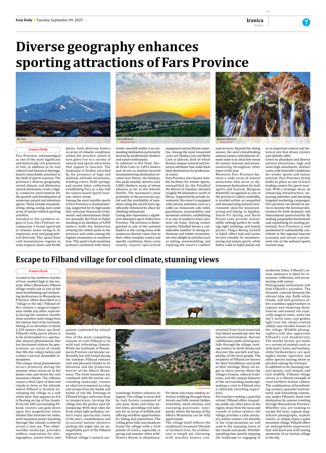 Iran Daily - Number Seven Thousand Nine Hundred and Twenty Three - 09 September 2025 - Page 7