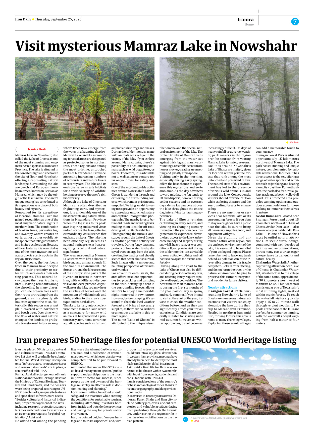 Iran Daily - Number Seven Thousand Nine Hundred and Thirty Five - 25 September 2025 - Page 7