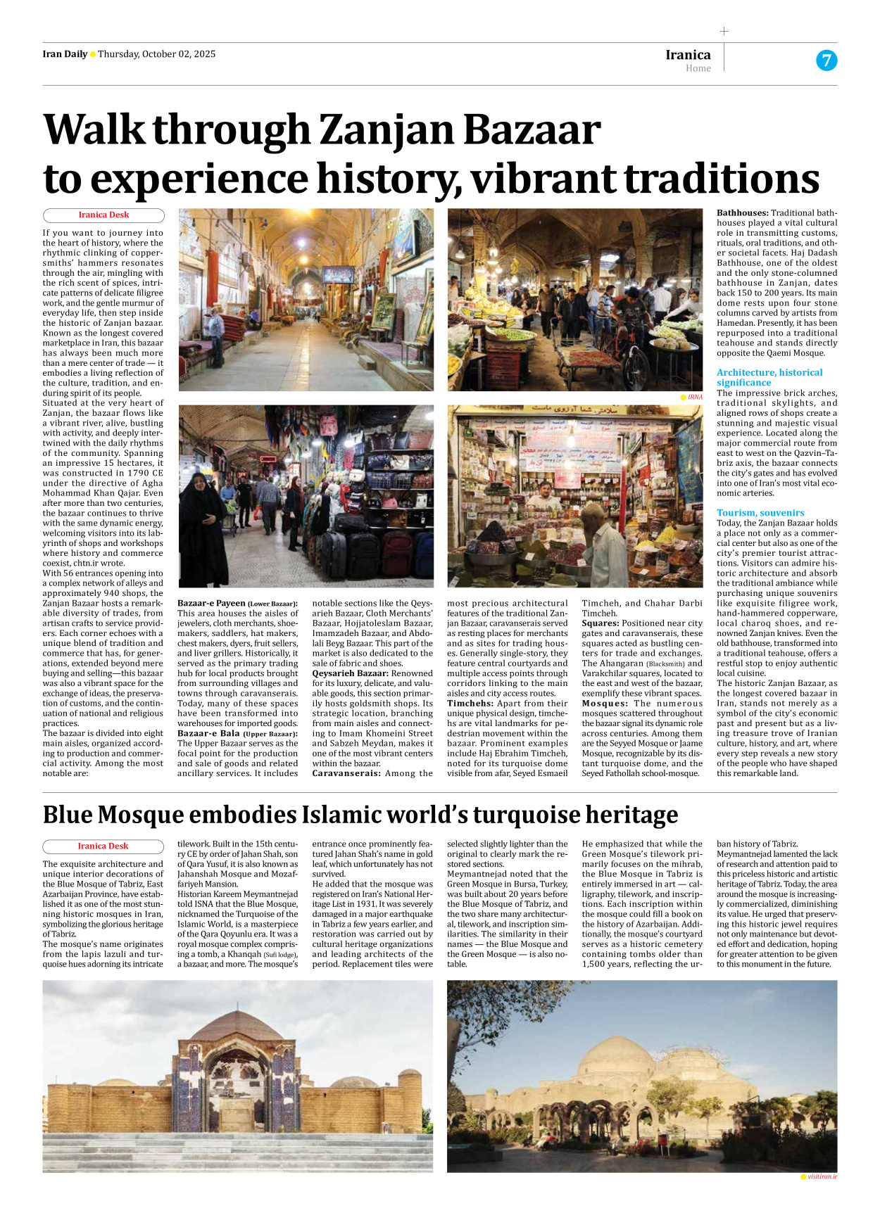 Iran Daily - Number Seven Thousand Nine Hundred and Forty One - 02 October 2025 - Page 7