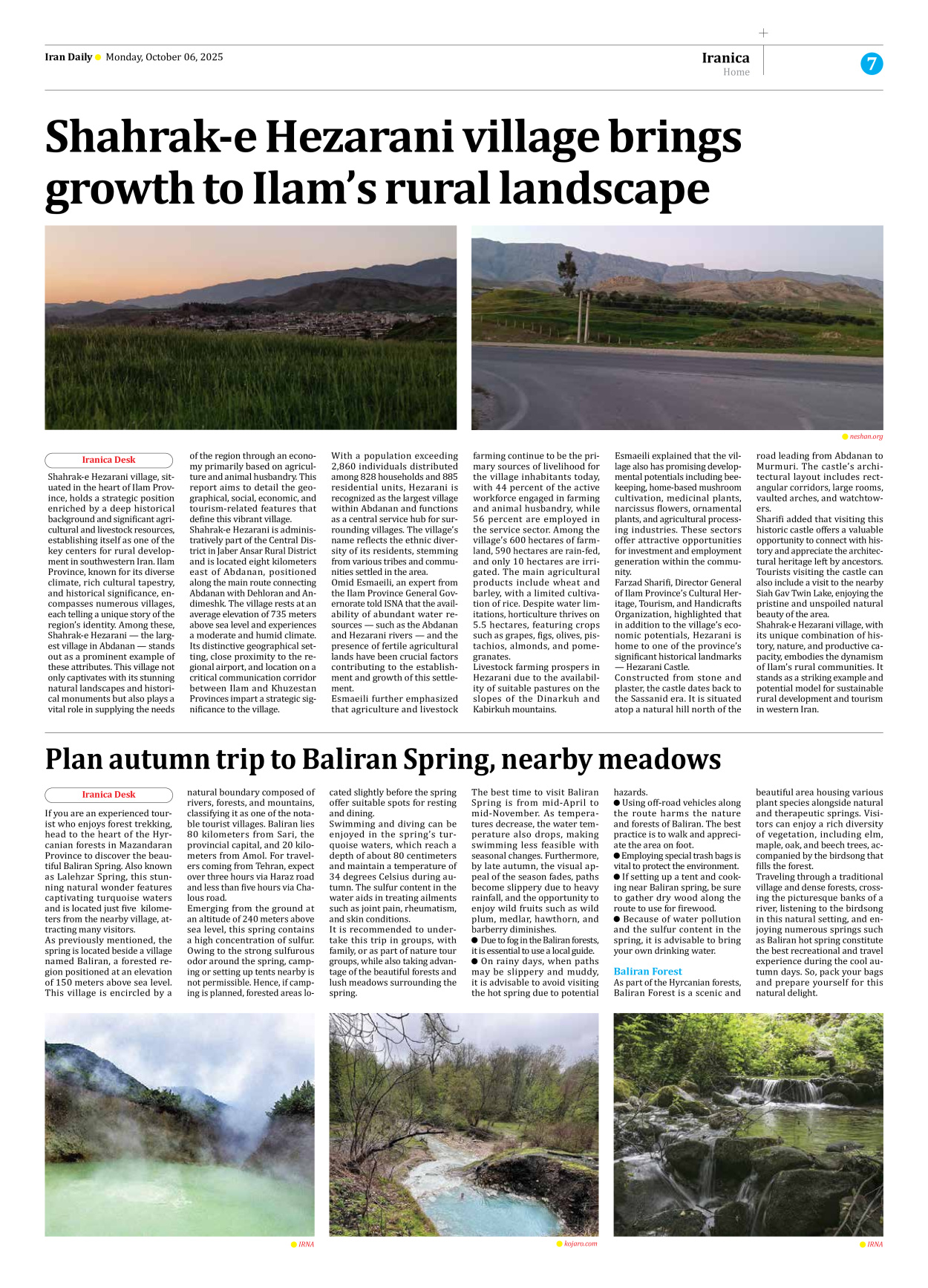 Iran Daily - Number Seven Thousand Nine Hundred and Forty Four - 06 October 2025 - Page 7