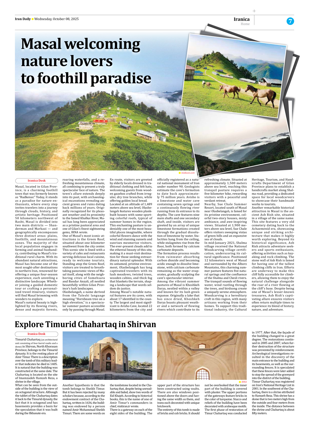 Iran Daily - Number Seven Thousand Nine Hundred and Forty Six - 08 October 2025 - Page 7