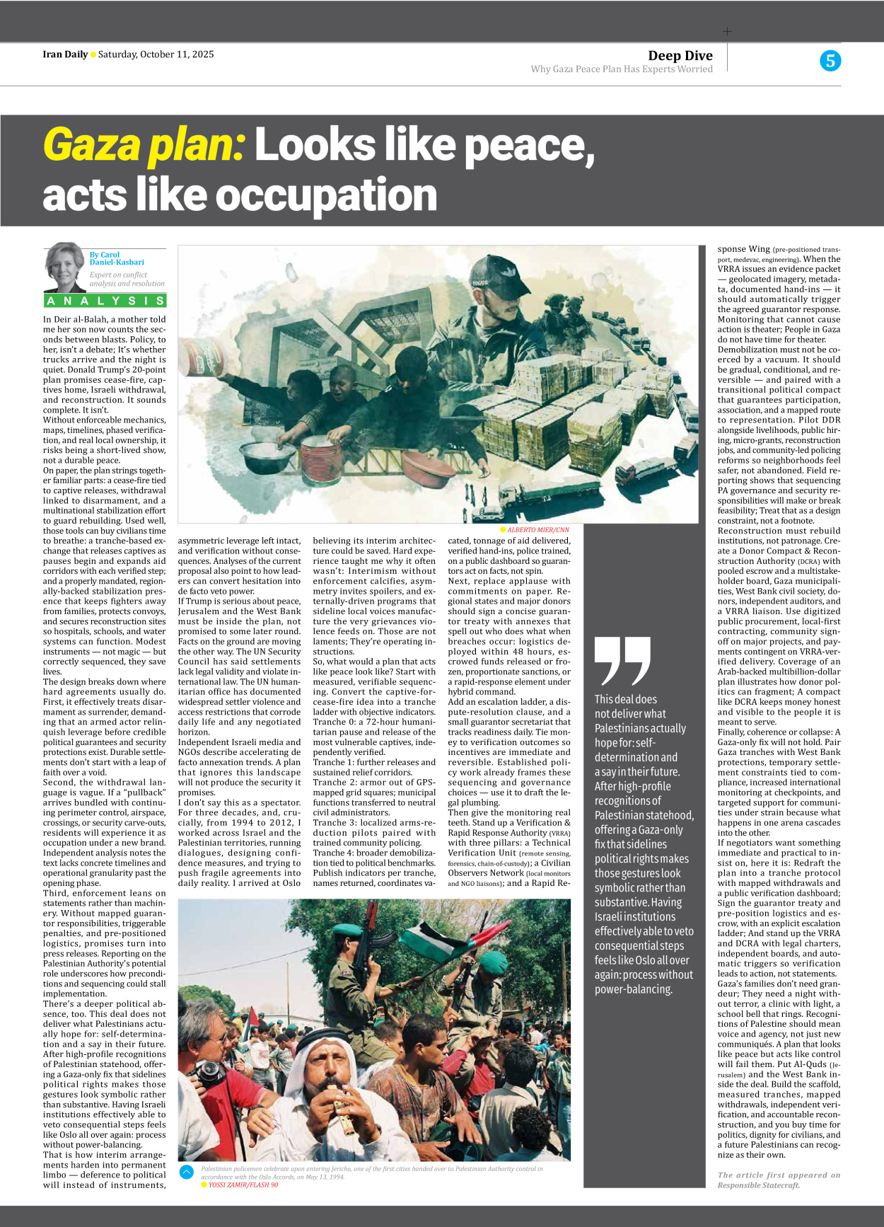 Iran Daily - Number Seven Thousand Nine Hundred and Forty Eight - 11 October 2025 - Page 5