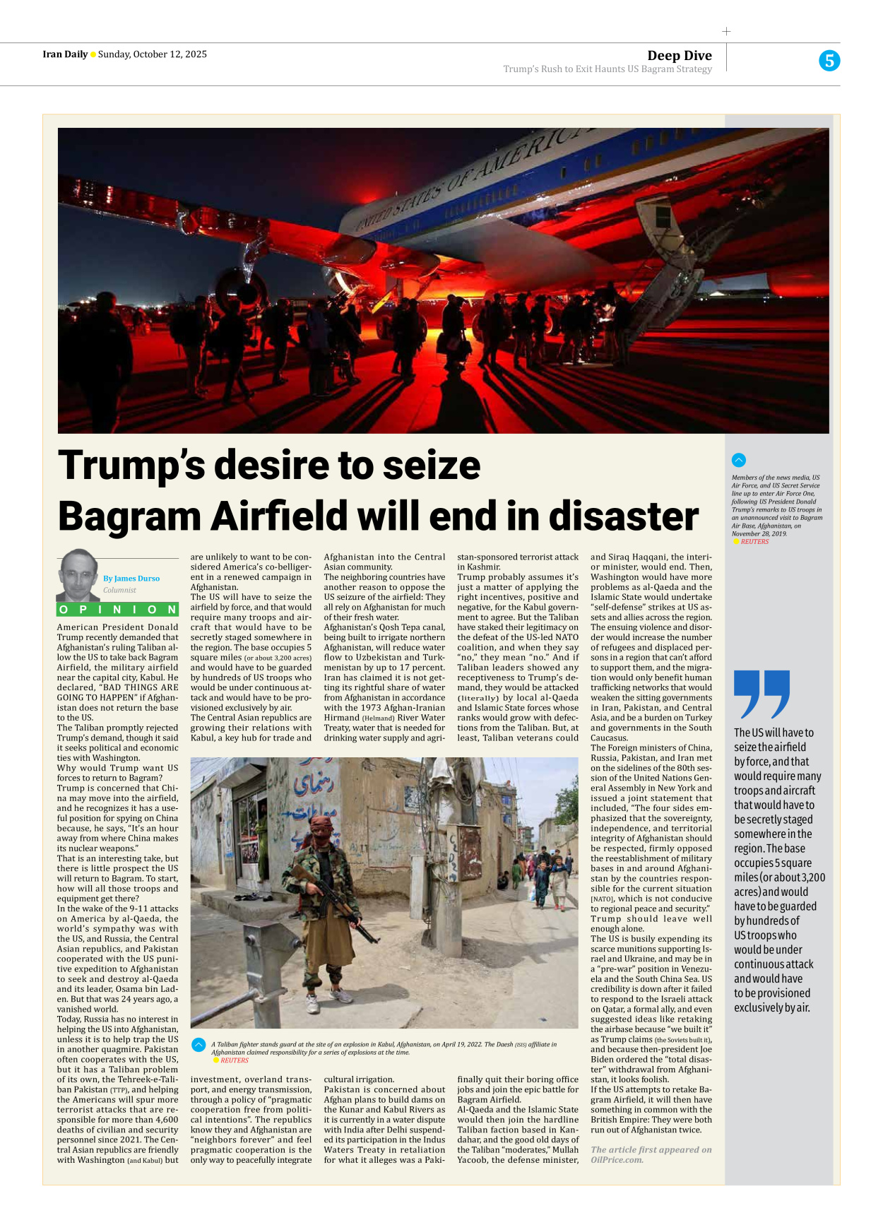 Iran Daily - Number Seven Thousand Nine Hundred and Forty Nine - 12 October 2025 - Page 5