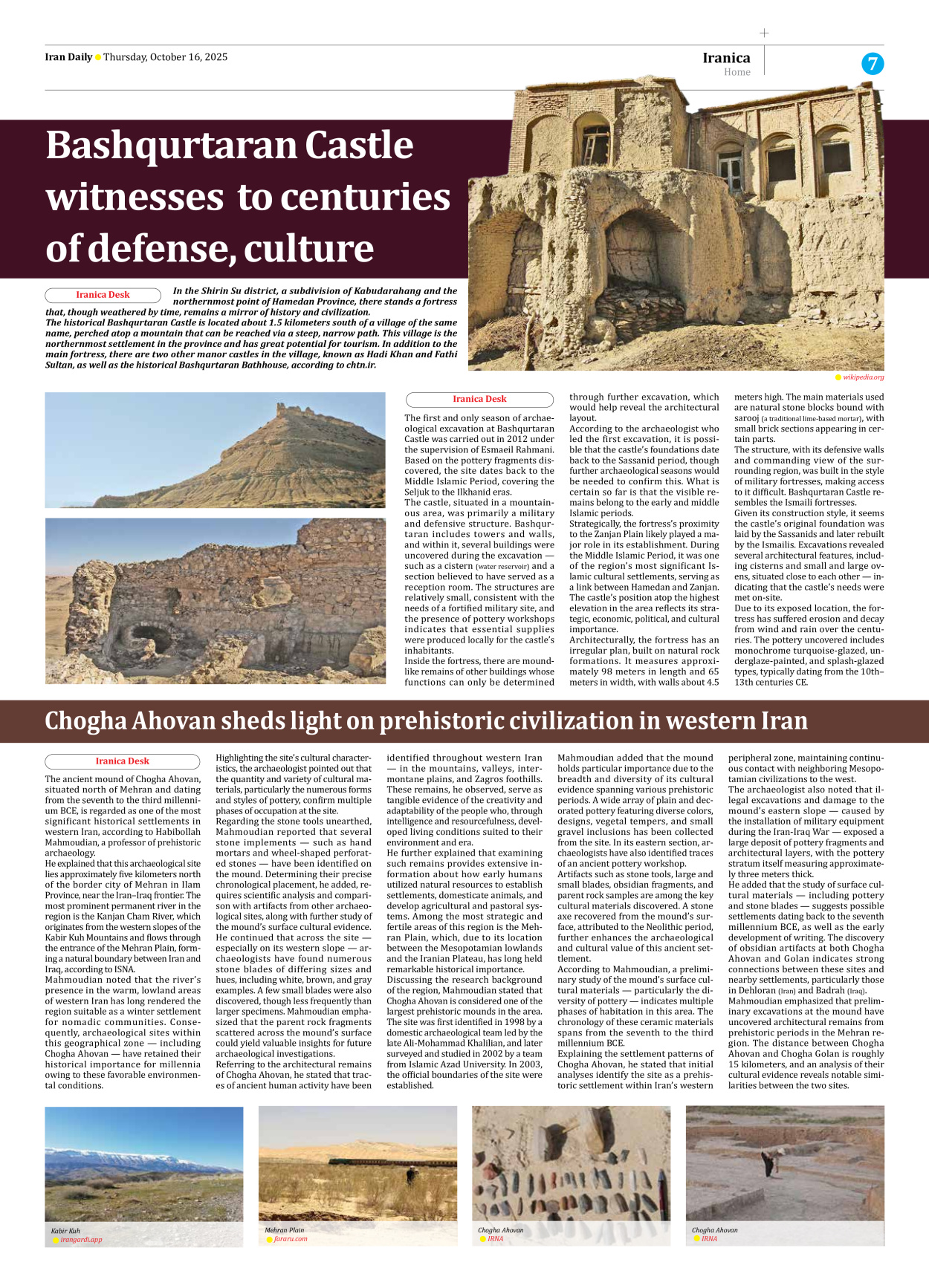 Iran Daily - Number Seven Thousand Nine Hundred and Fifty Three - 16 October 2025 - Page 7