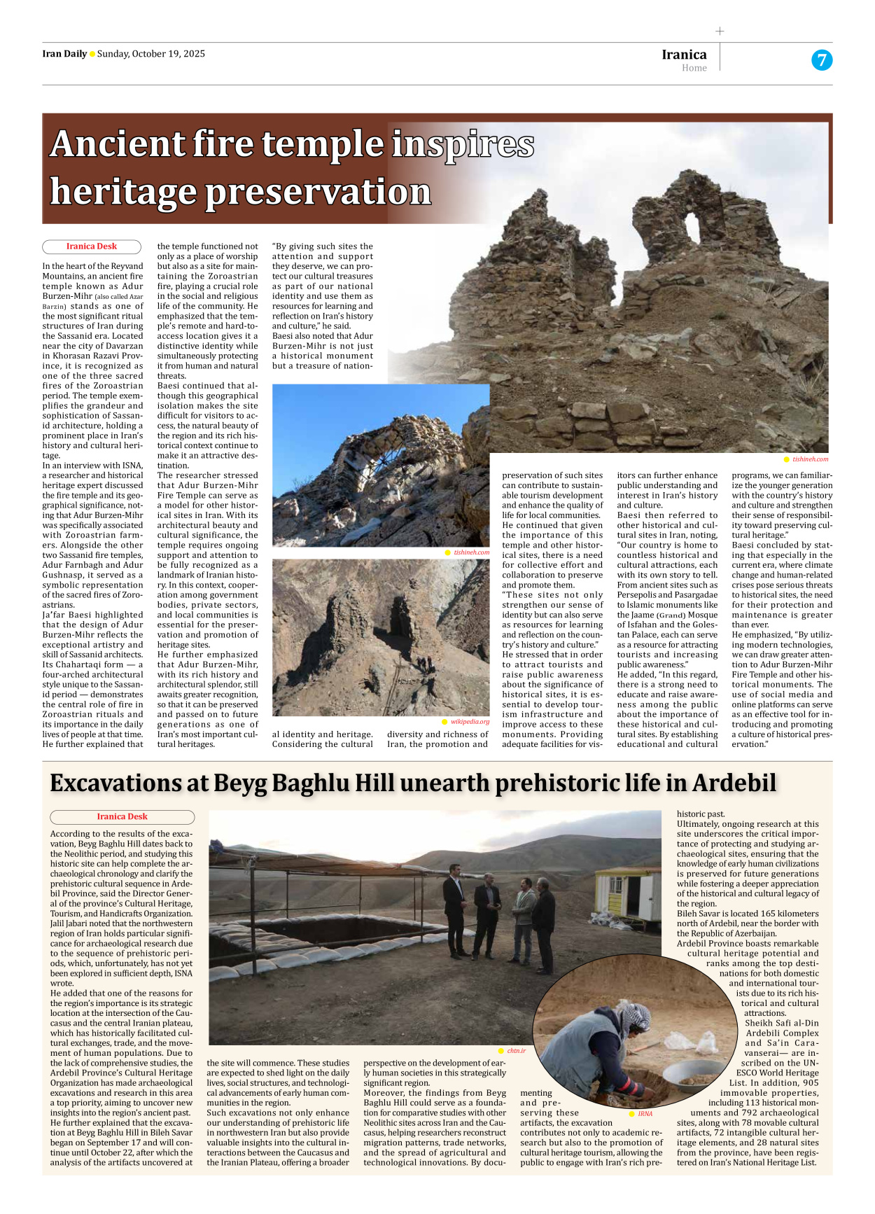 Iran Daily - Number Seven Thousand Nine Hundred and Fifty Five - 19 October 2025 - Page 7