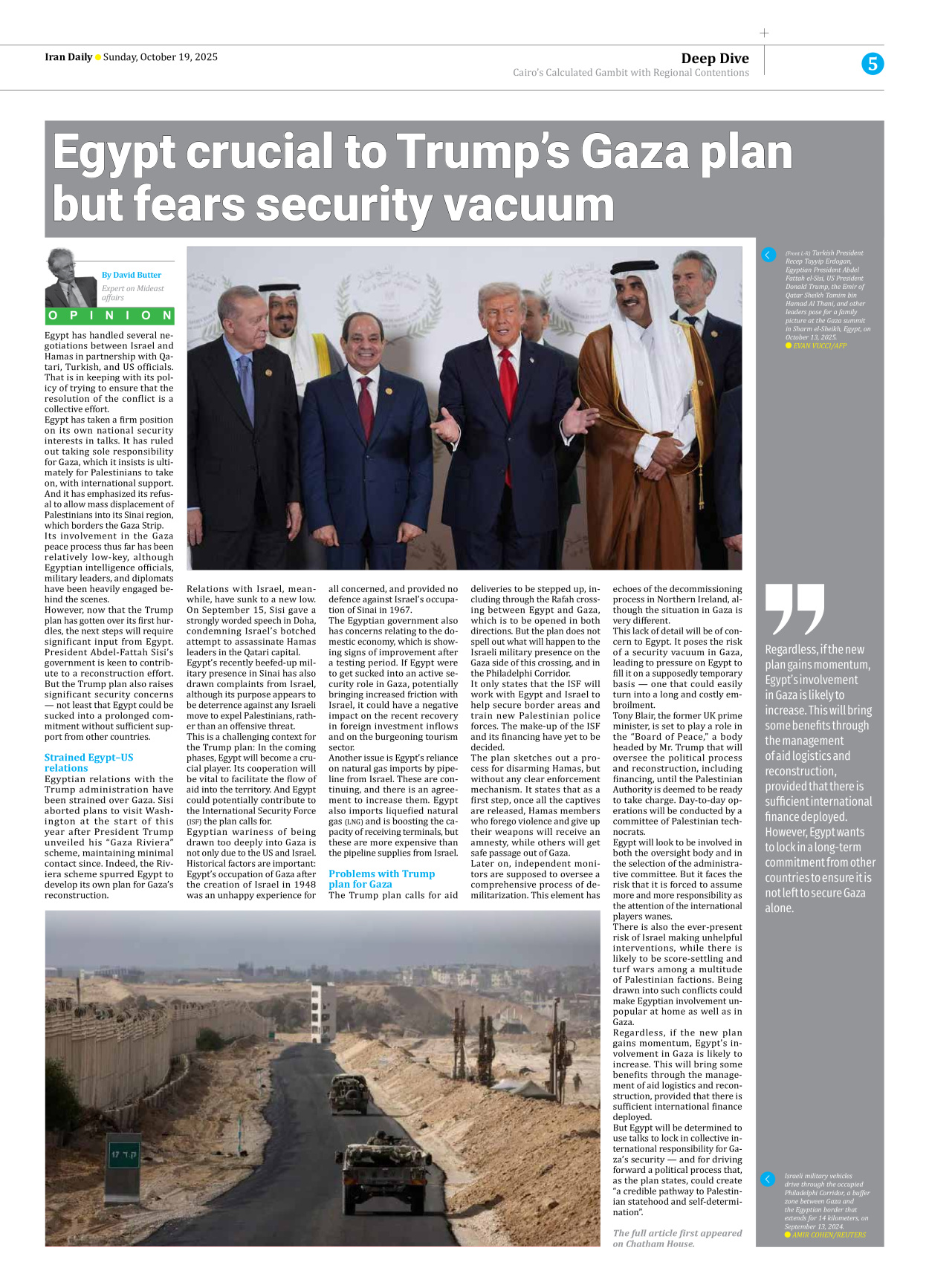 Iran Daily - Number Seven Thousand Nine Hundred and Fifty Five - 19 October 2025 - Page 5