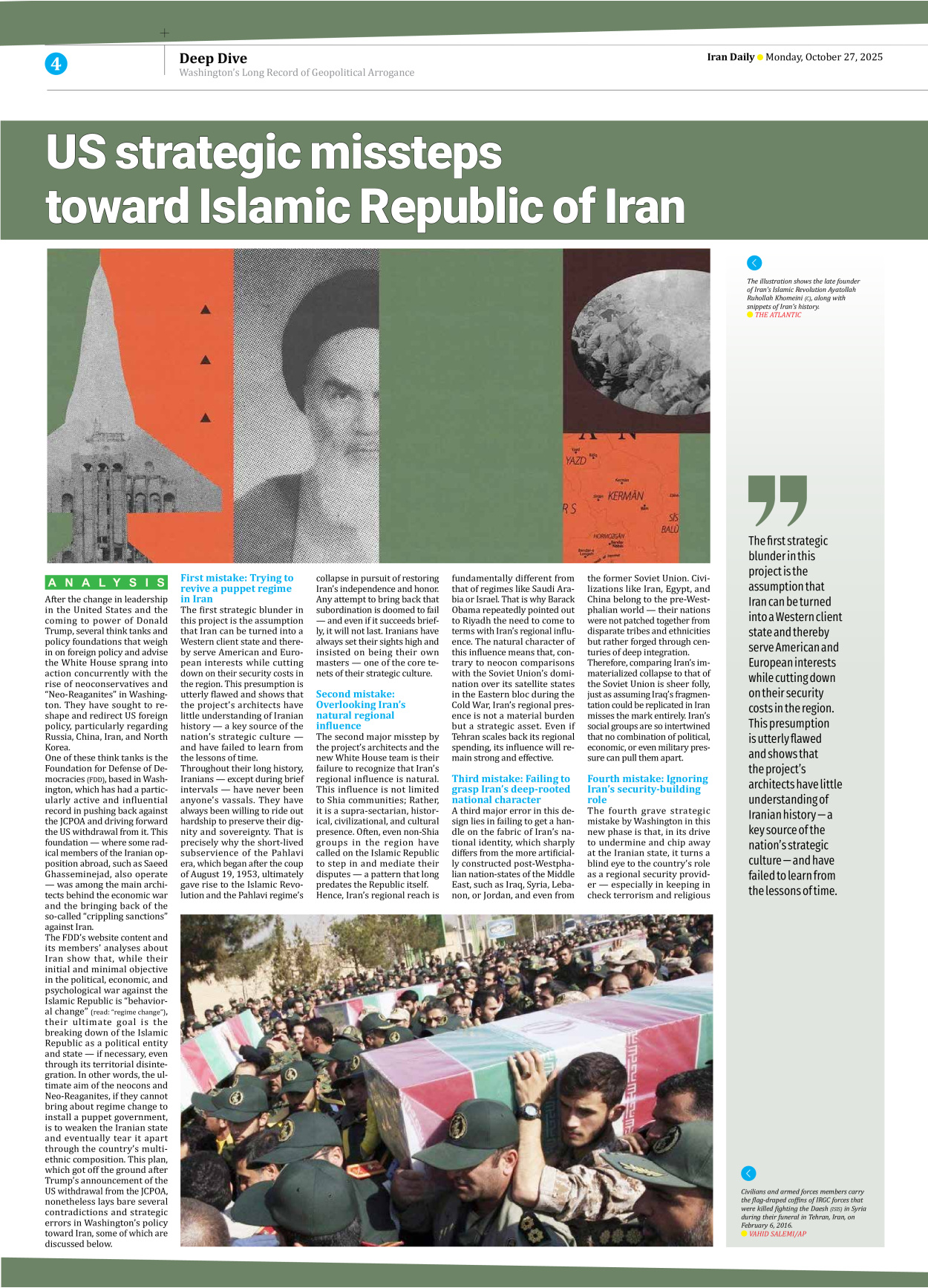 Iran Daily - Number Seven Thousand Nine Hundred and Sixty Two - 27 October 2025 - Page 4