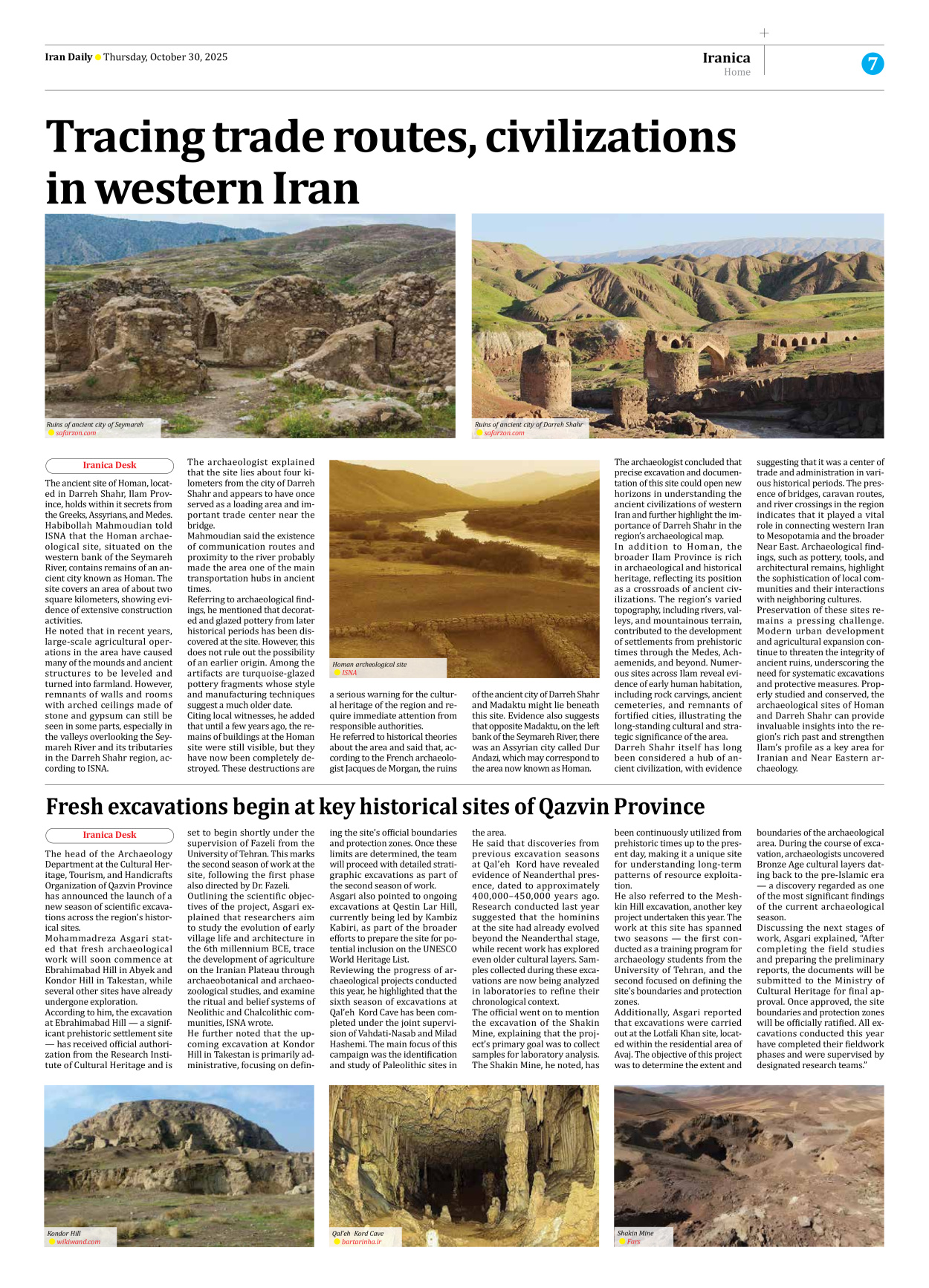 Iran Daily - Number Seven Thousand Nine Hundred and Sixty Five - 30 October 2025 - Page 7