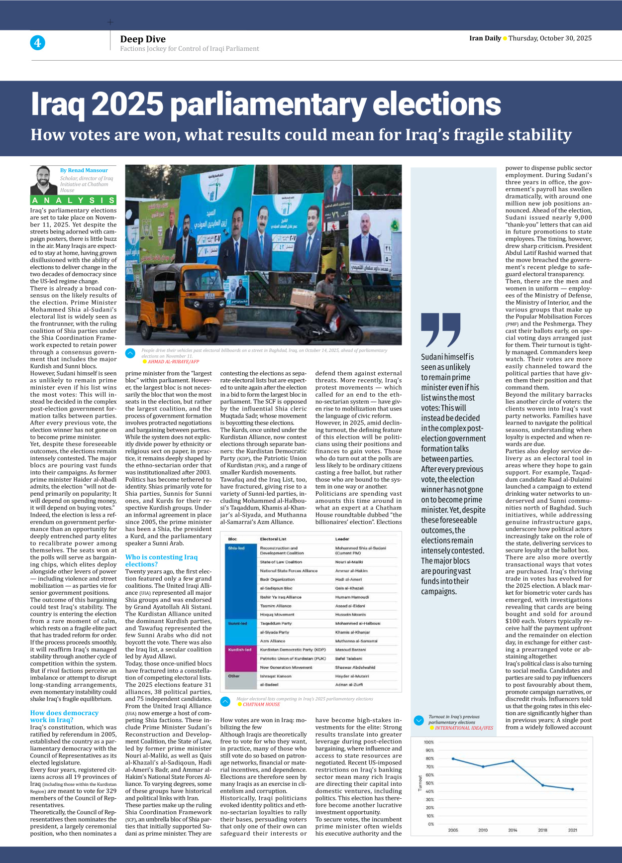 Iran Daily - Number Seven Thousand Nine Hundred and Sixty Five - 30 October 2025 - Page 4