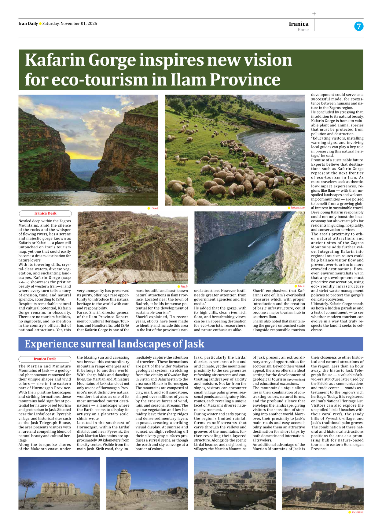 Iran Daily - Number Seven Thousand Nine Hundred and Sixty Six - 01 November 2025 - Page 7