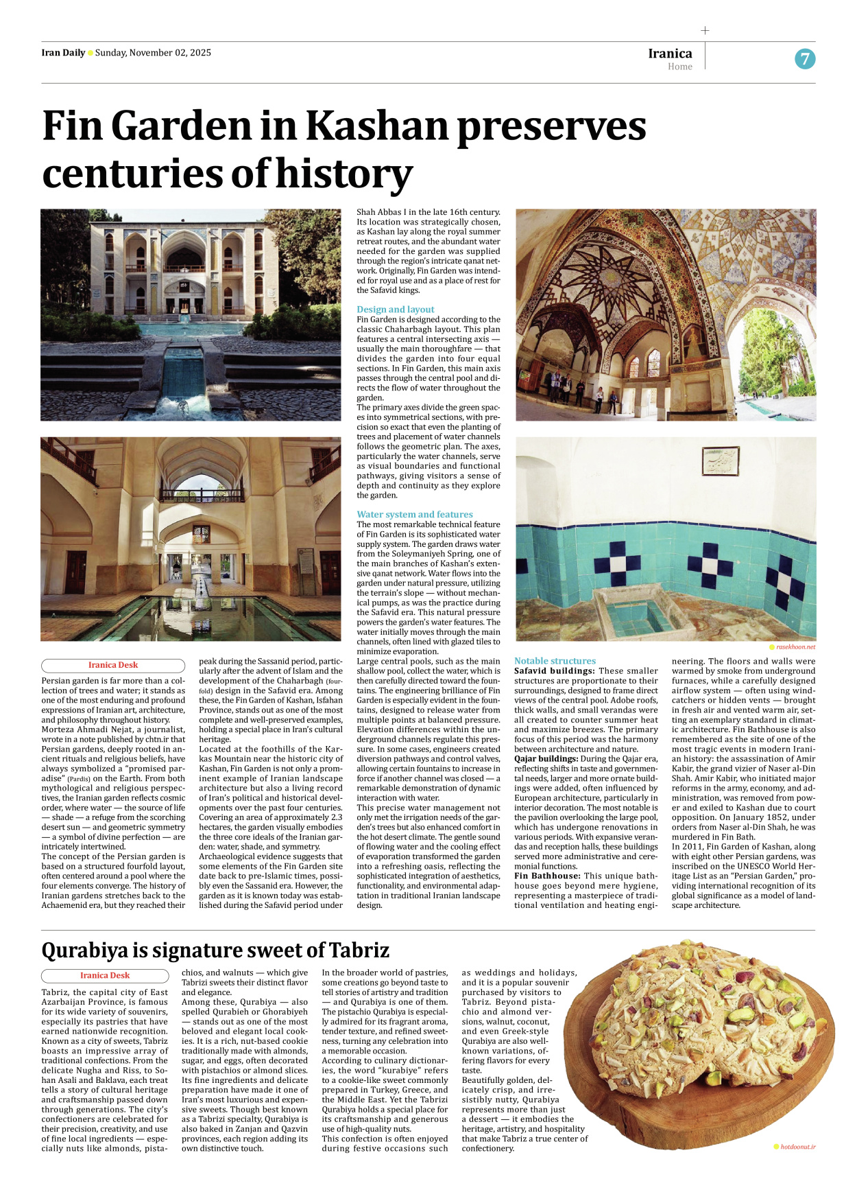 Iran Daily - Number Seven Thousand Nine Hundred and Sixty Seven - 02 November 2025 - Page 7