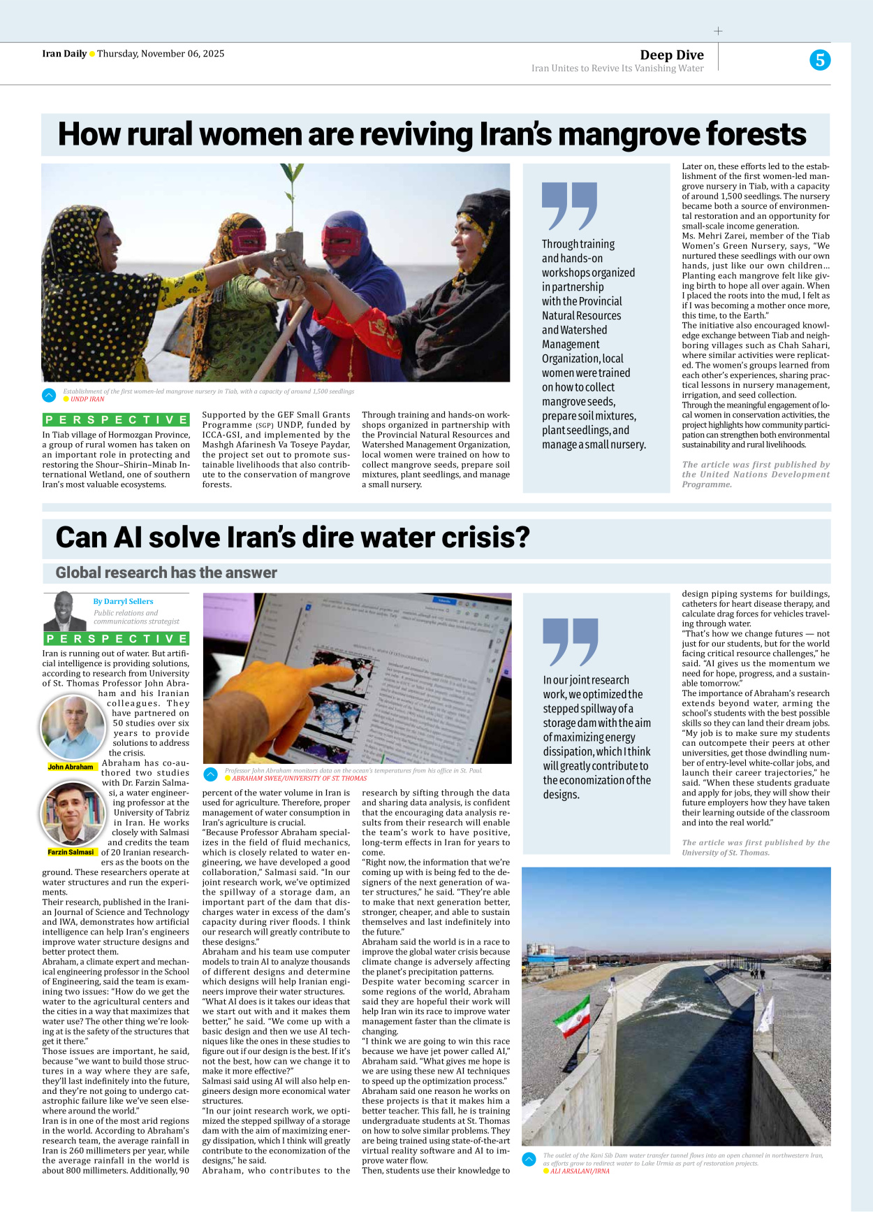 Iran Daily - Number Seven Thousand Nine Hundred and Seventy One - 06 November 2025 - Page 5