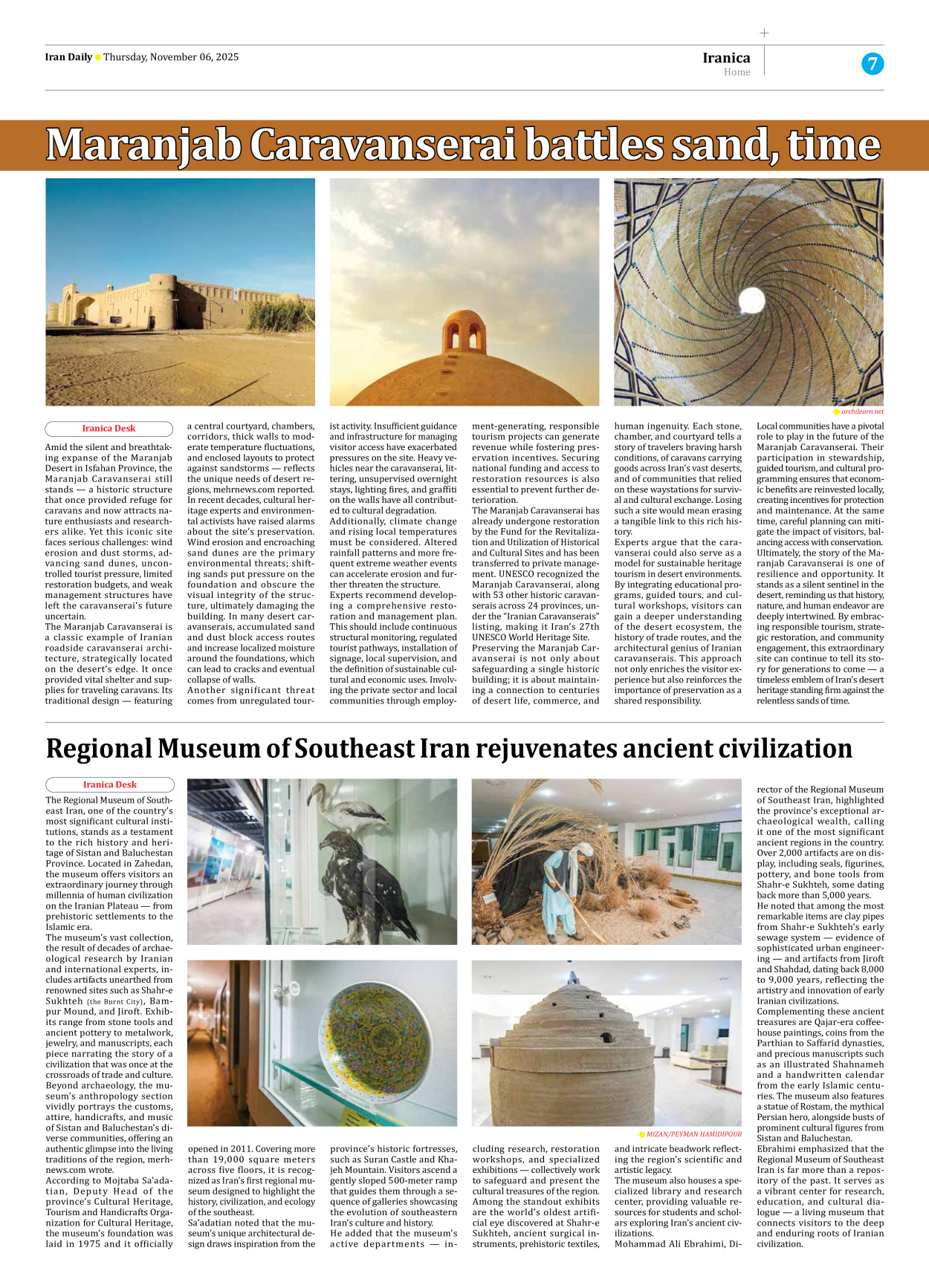 Iran Daily - Number Seven Thousand Nine Hundred and Seventy One - 06 November 2025 - Page 7
