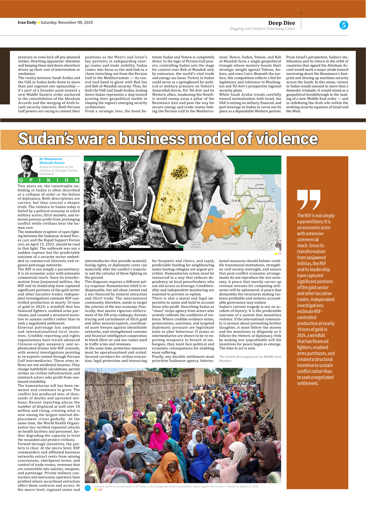 Iran Daily - Number Seven Thousand Nine Hundred and Seventy Two - 08 November 2025 - Page 5