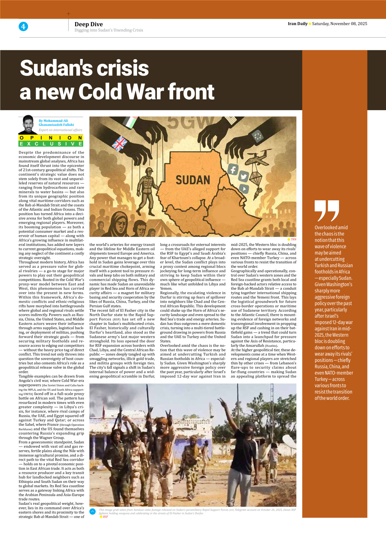 Iran Daily - Number Seven Thousand Nine Hundred and Seventy Two - 08 November 2025 - Page 4