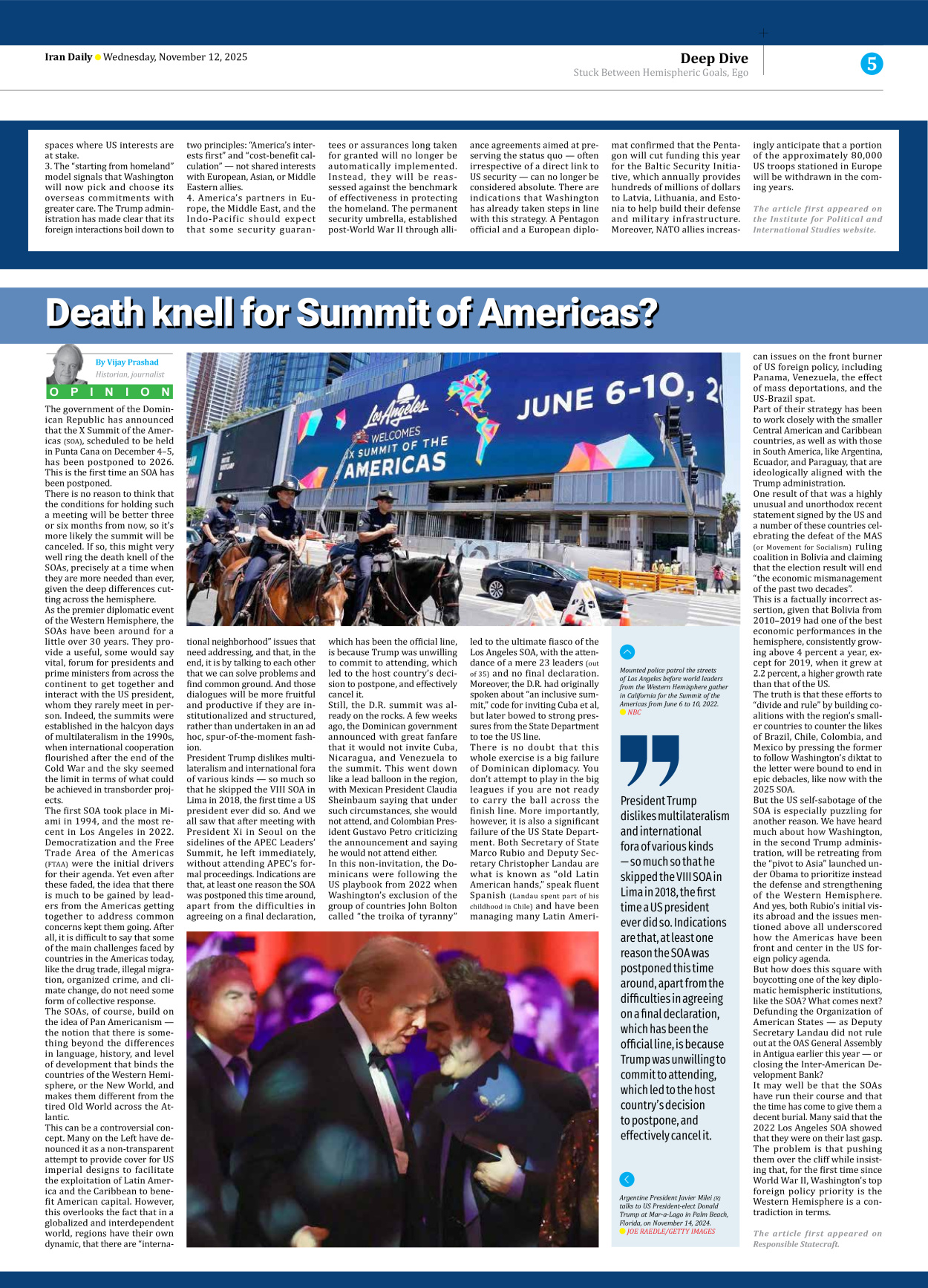 Iran Daily - Number Seven Thousand Nine Hundred and Seventy Six - 12 November 2025 - Page 5