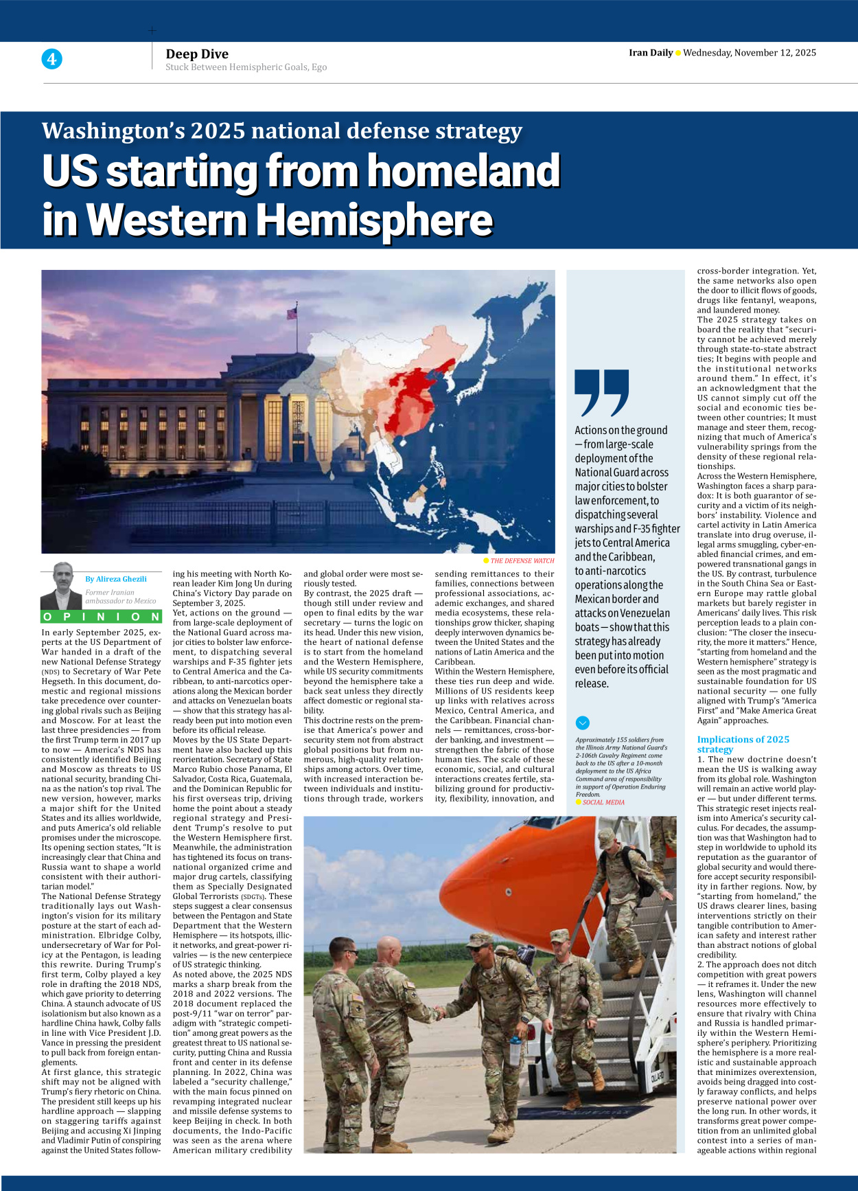 Iran Daily - Number Seven Thousand Nine Hundred and Seventy Six - 12 November 2025 - Page 4