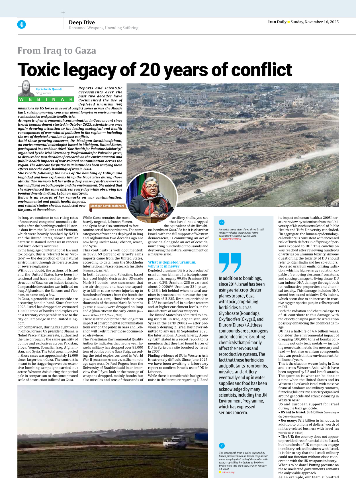 Iran Daily - Number Seven Thousand Nine Hundred and Seventy Nine - 16 November 2025 - Page 4