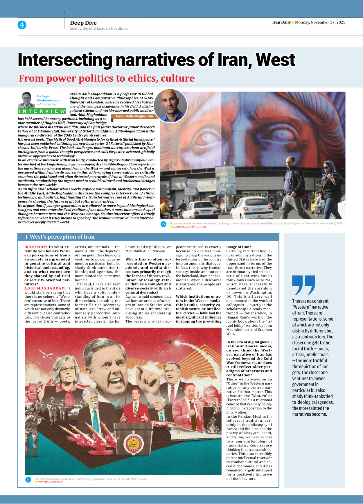 Iran Daily - Number Seven Thousand Nine Hundred and Eighty - 17 November 2025 - Page 4