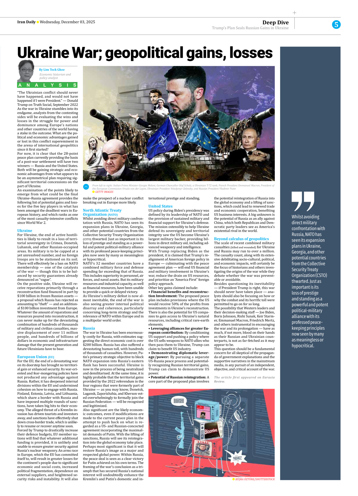 Iran Daily - Number Seven Thousand Nine Hundred and Ninety Three - 03 December 2025 - Page 5