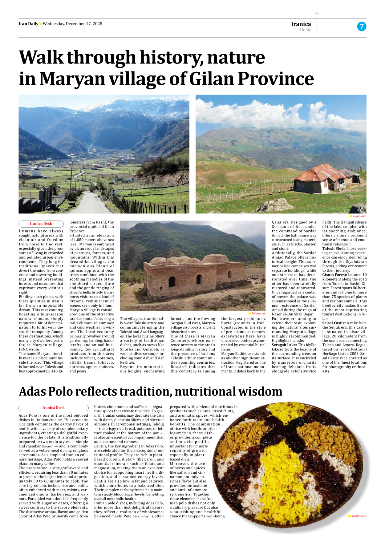Iran Daily - Number Eight Thousand Five - 17 December 2025 - Page 7