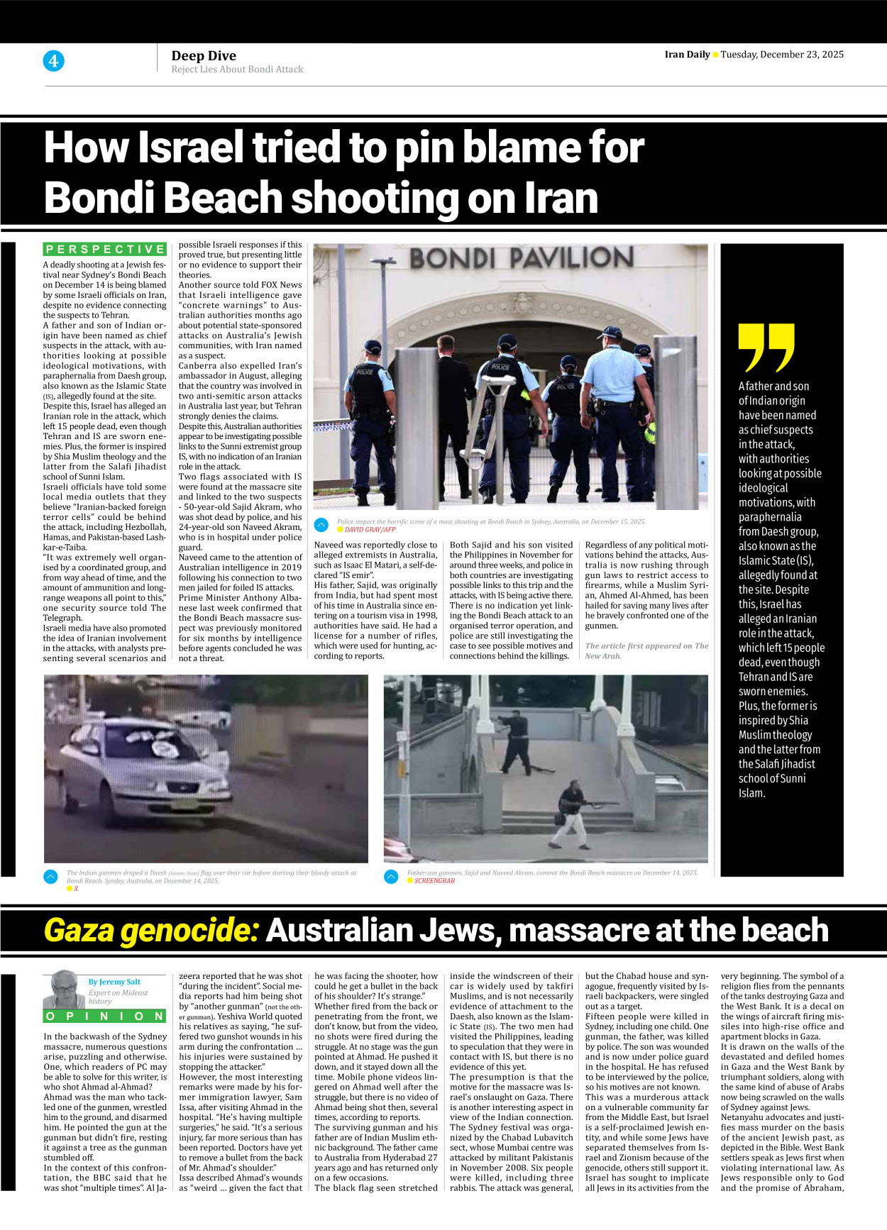 Iran Daily - Number Eight Thousand Ten - 23 December 2025 - Page 4