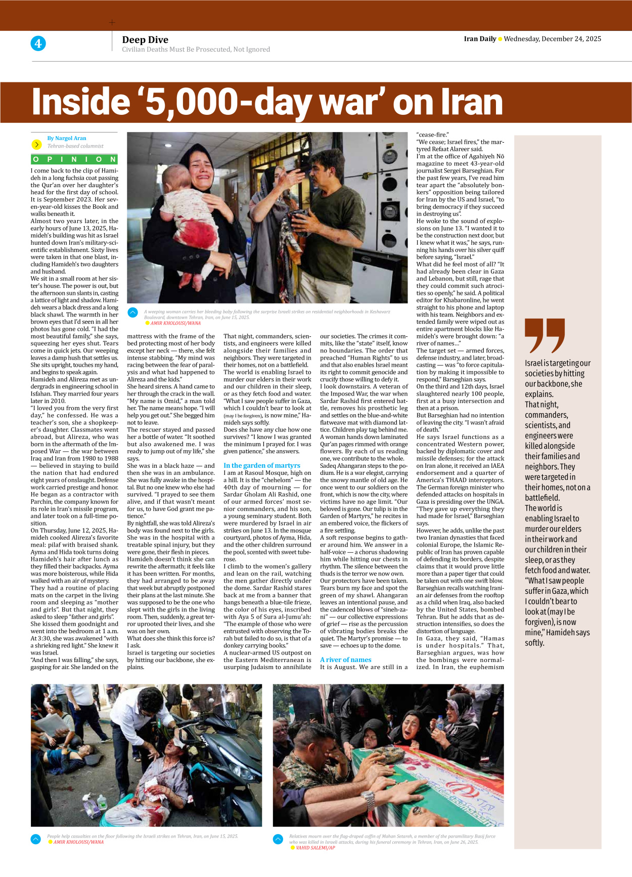 Iran Daily - Number Eight Thousand Eleven - 24 December 2025 - Page 4