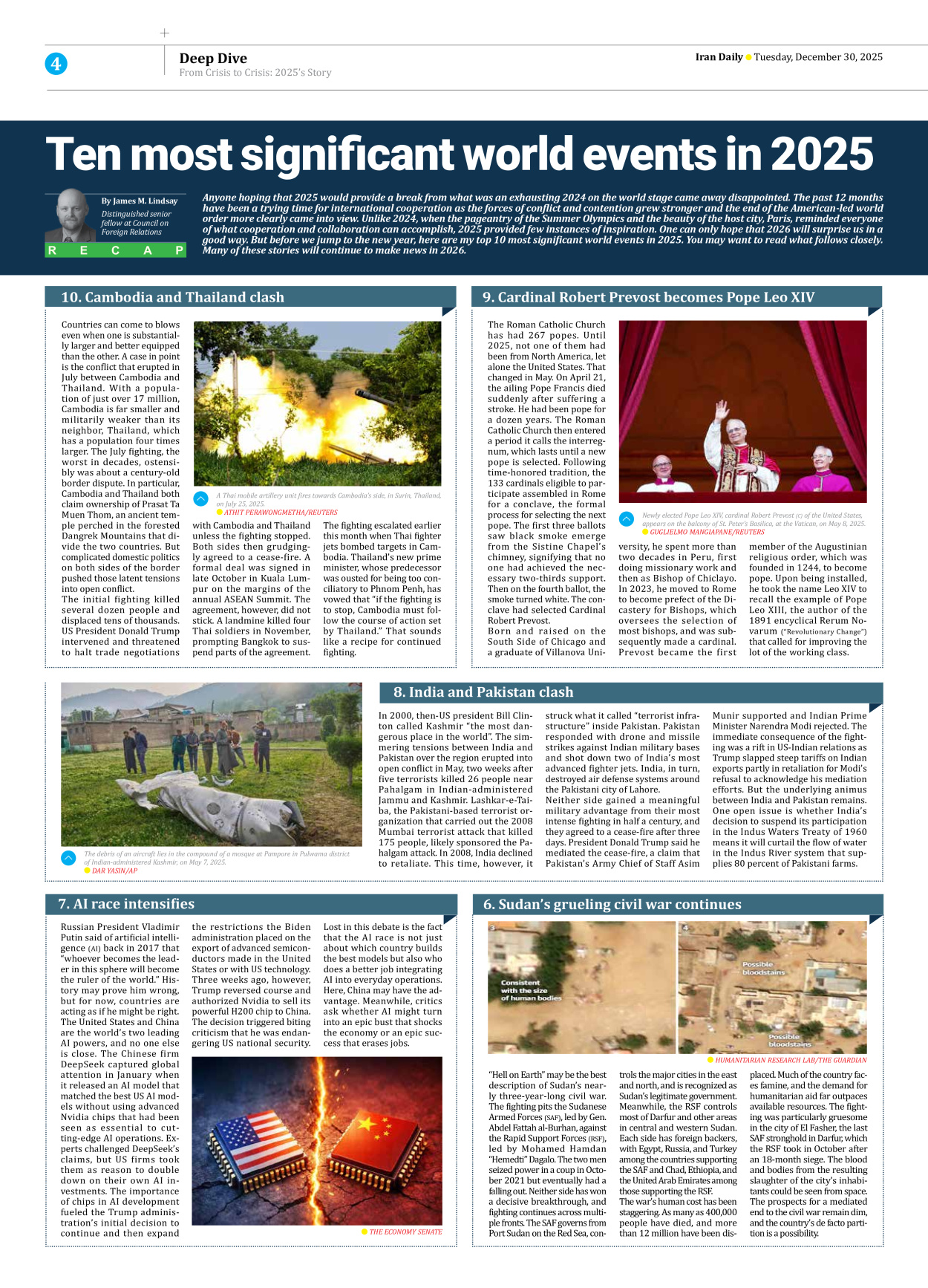 Iran Daily - Number Eight Thousand Sixteen - 30 December 2025 - Page 4