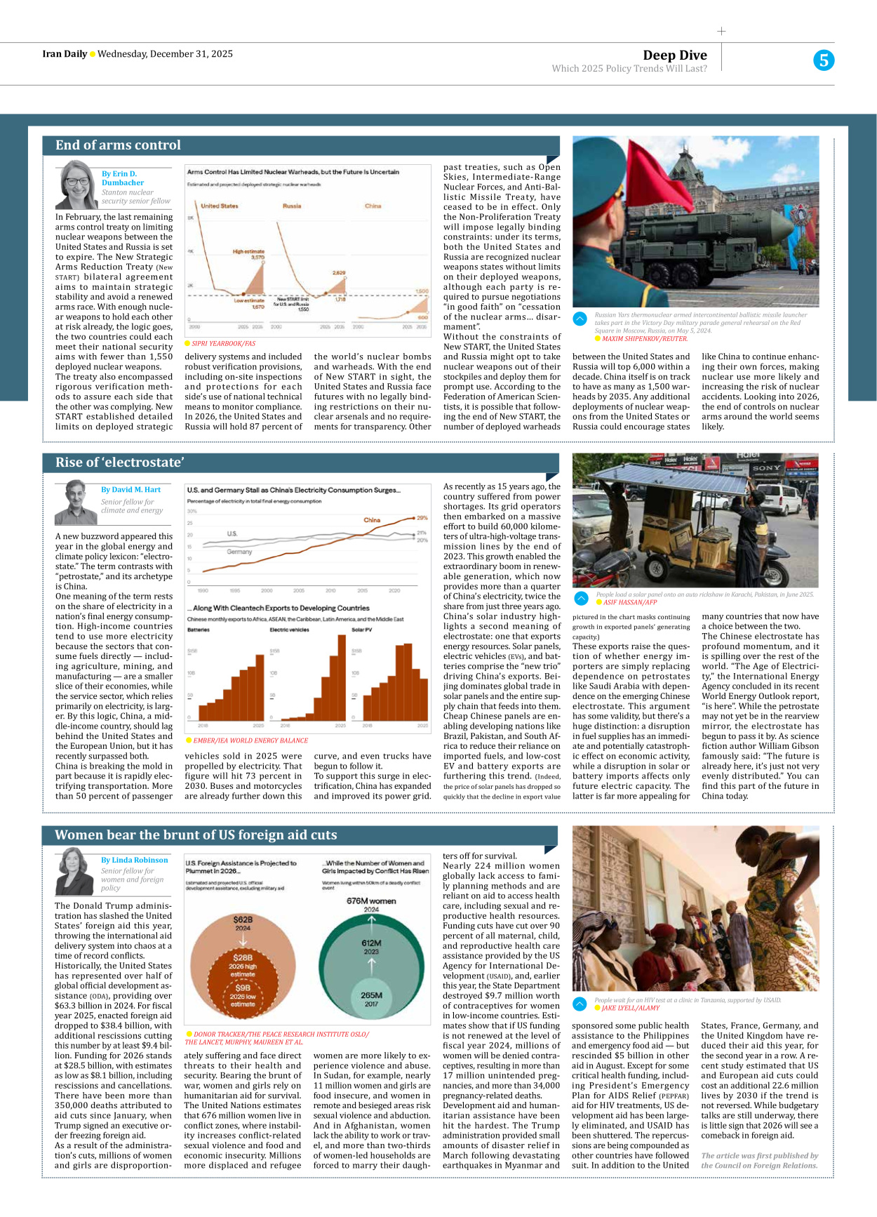 Iran Daily - Number Eight Thousand Seventeen - 31 December 2025 - Page 5