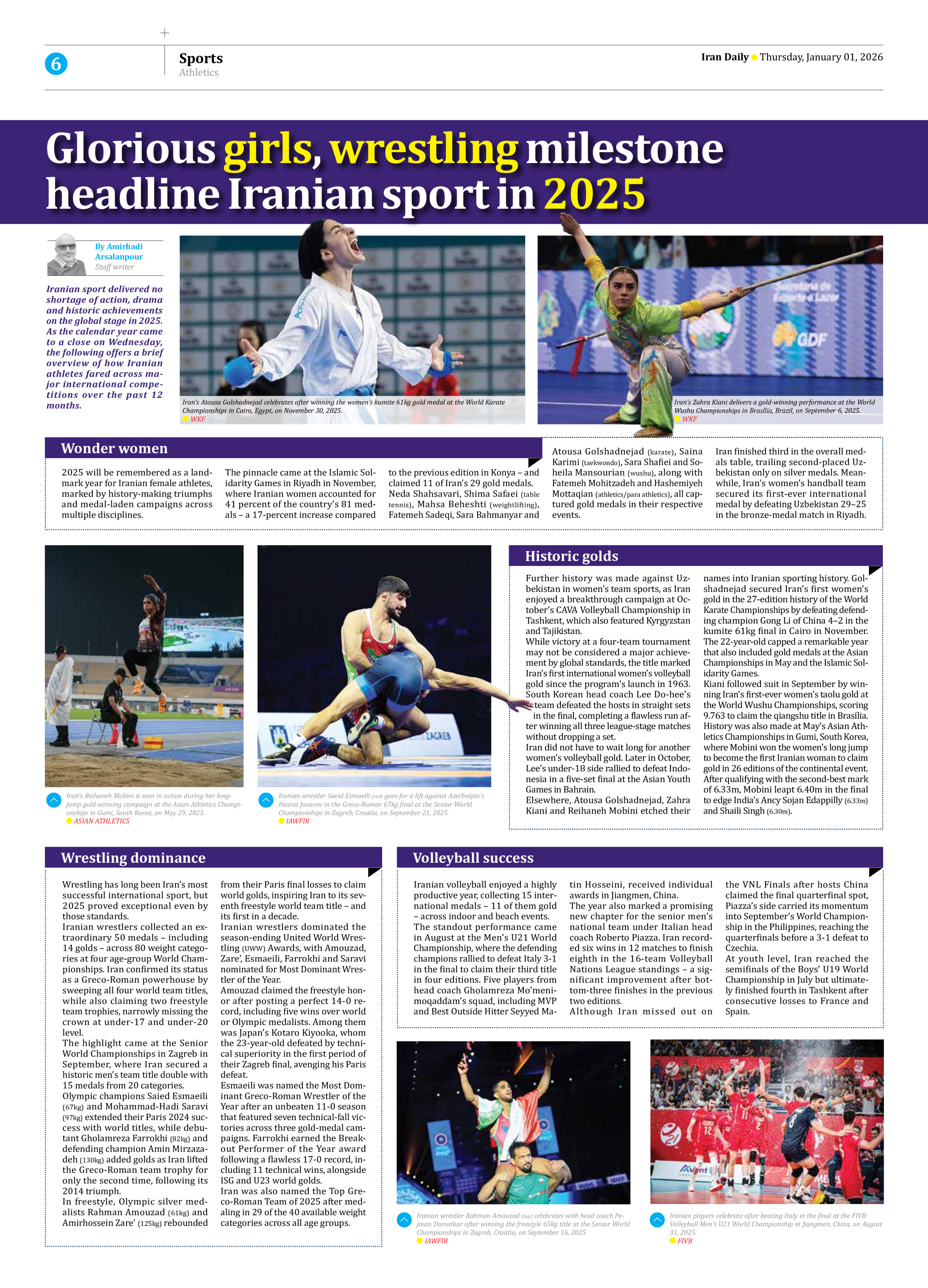 Iran Daily - Number Eight Thousand Eighteen - 01 January 2026 - Page 6