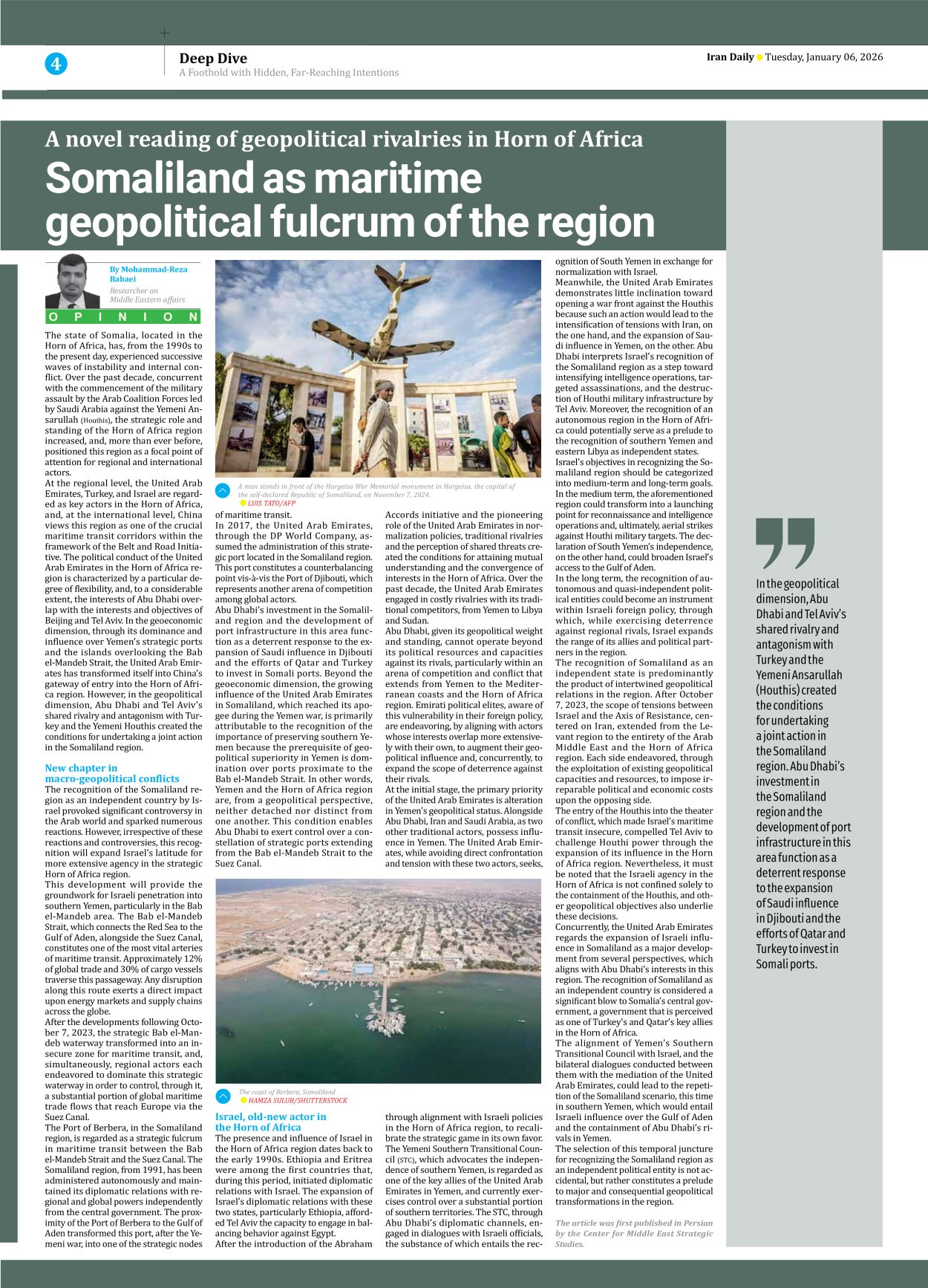 Iran Daily - Number Eight Thousand Twenty One - 06 January 2026 - Page 4