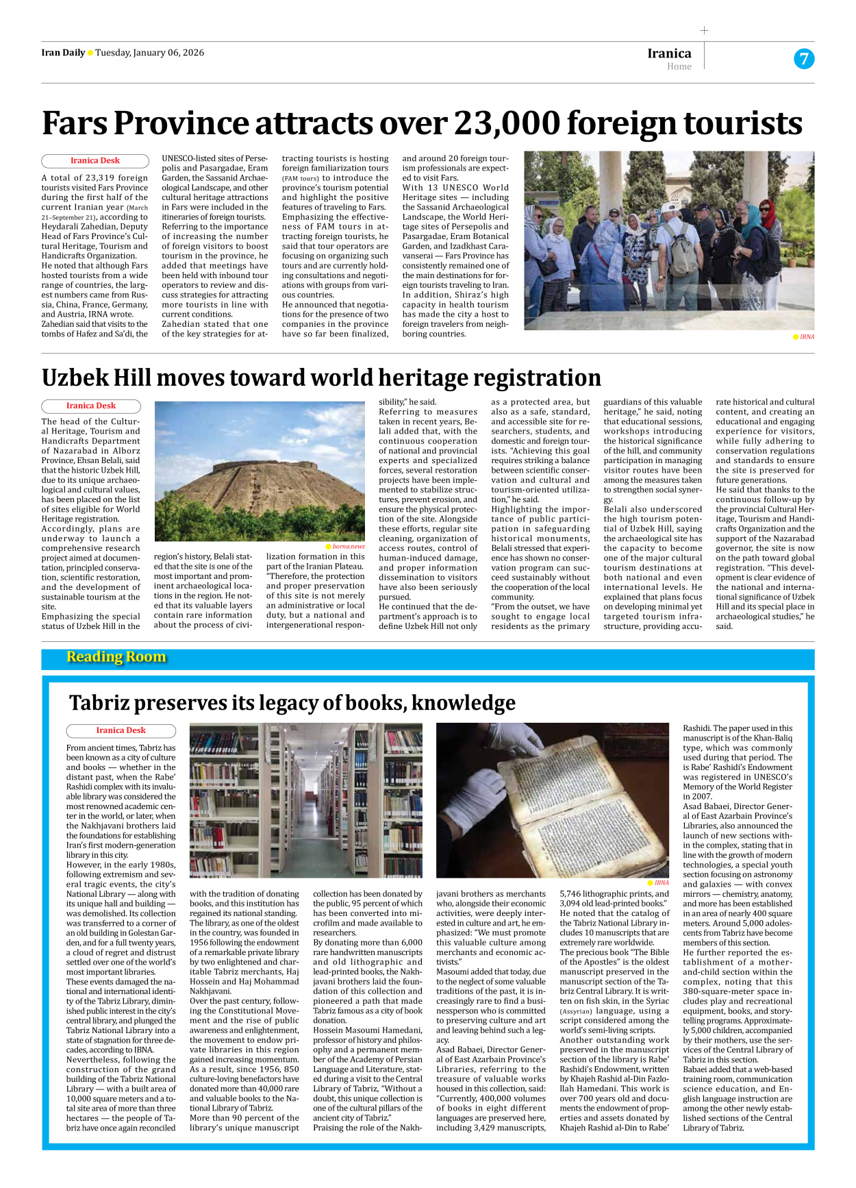 Iran Daily - Number Eight Thousand Twenty One - 06 January 2026 - Page 7
