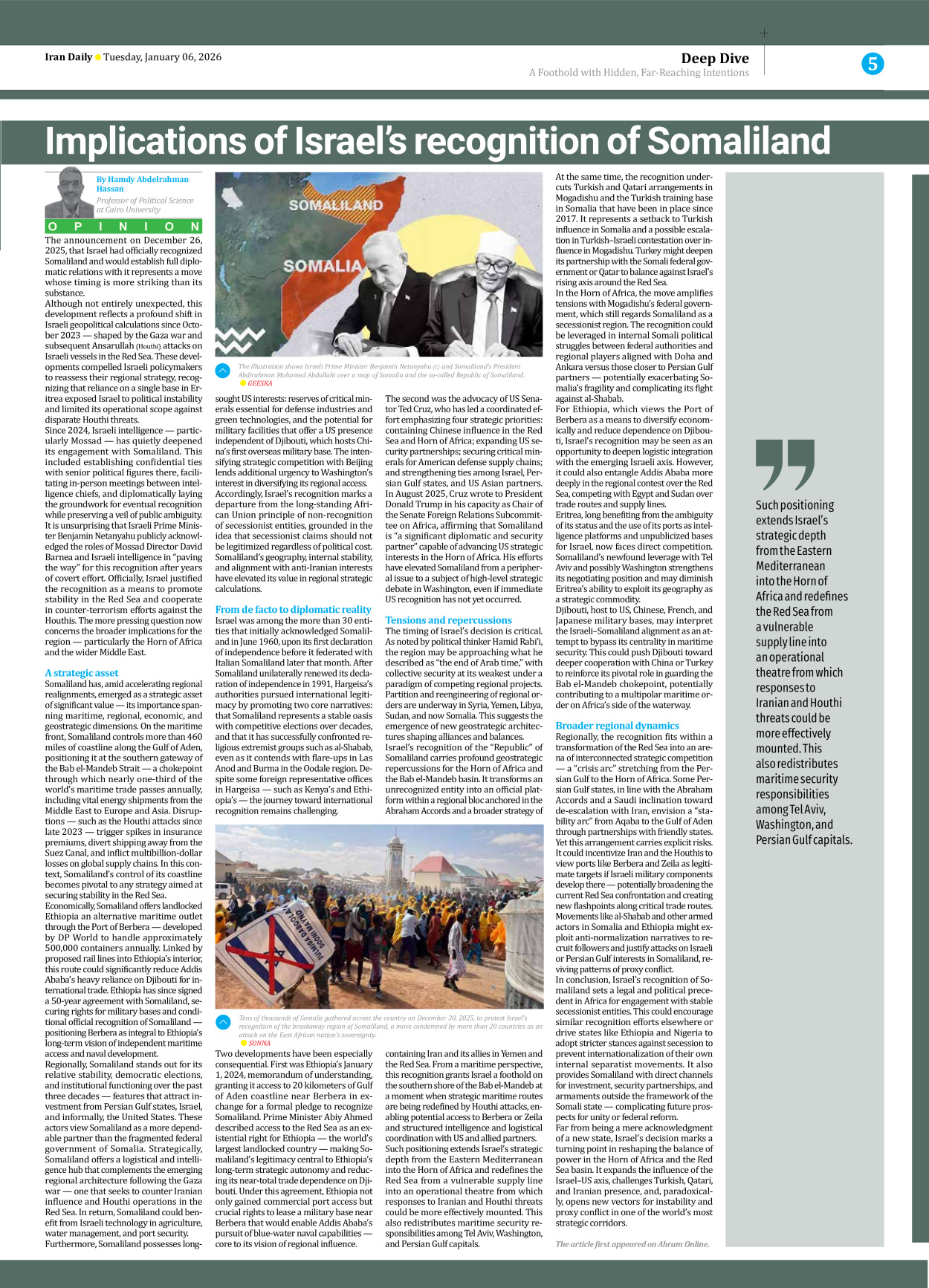 Iran Daily - Number Eight Thousand Twenty One - 06 January 2026 - Page 5