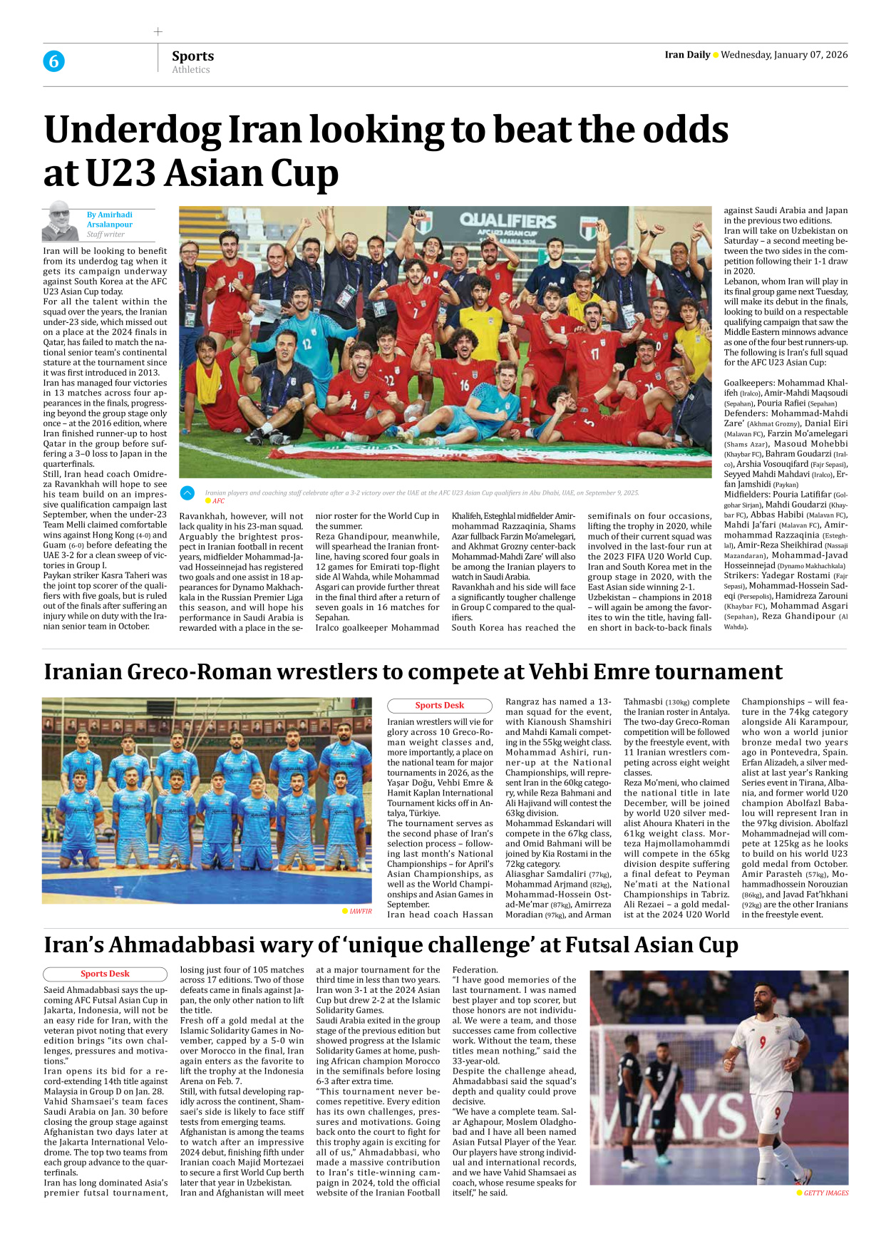 Iran Daily - Number Eight Thousand Twenty Two - 07 January 2026 - Page 6