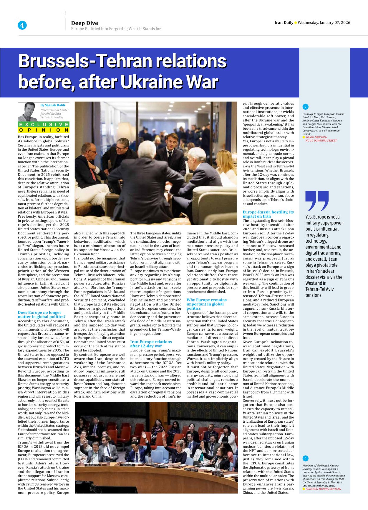 Iran Daily - Number Eight Thousand Twenty Two - 07 January 2026 - Page 4