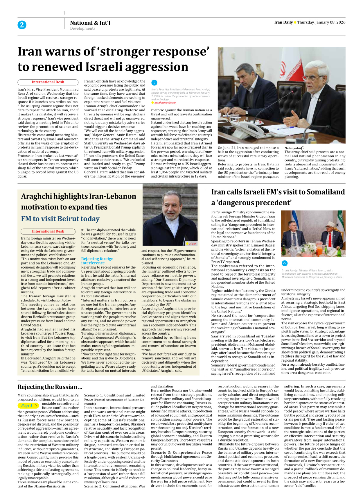 Iran Daily - Number Eight Thousand Twenty Three - 08 January 2026 - Page 2
