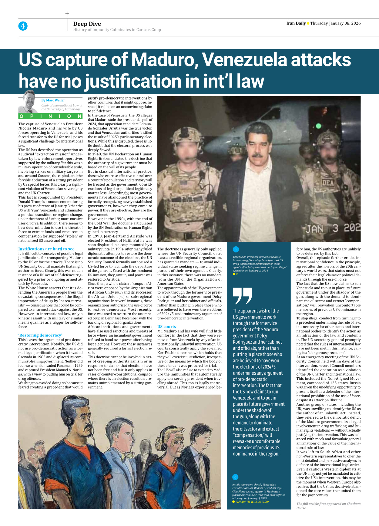 Iran Daily - Number Eight Thousand Twenty Three - 08 January 2026 - Page 4
