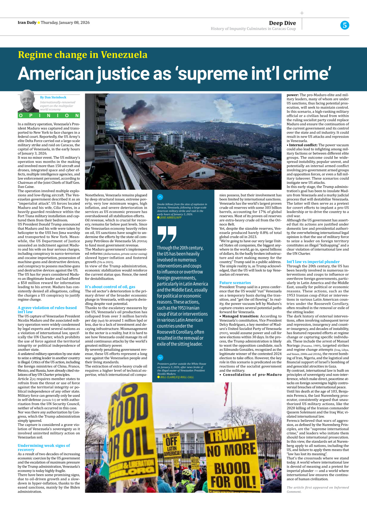 Iran Daily - Number Eight Thousand Twenty Three - 08 January 2026 - Page 5