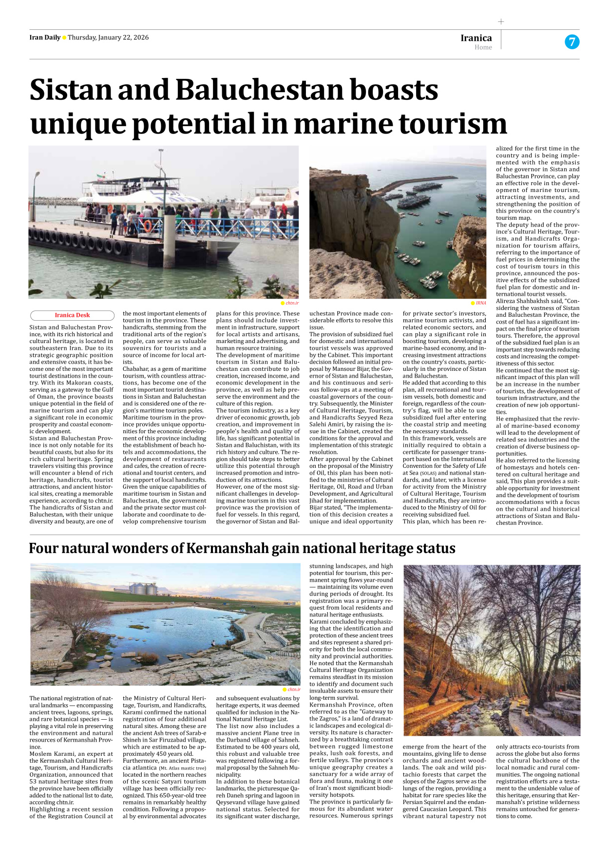 Iran Daily - Number Eight Thousand Thirty Four - 22 January 2026 - Page 7