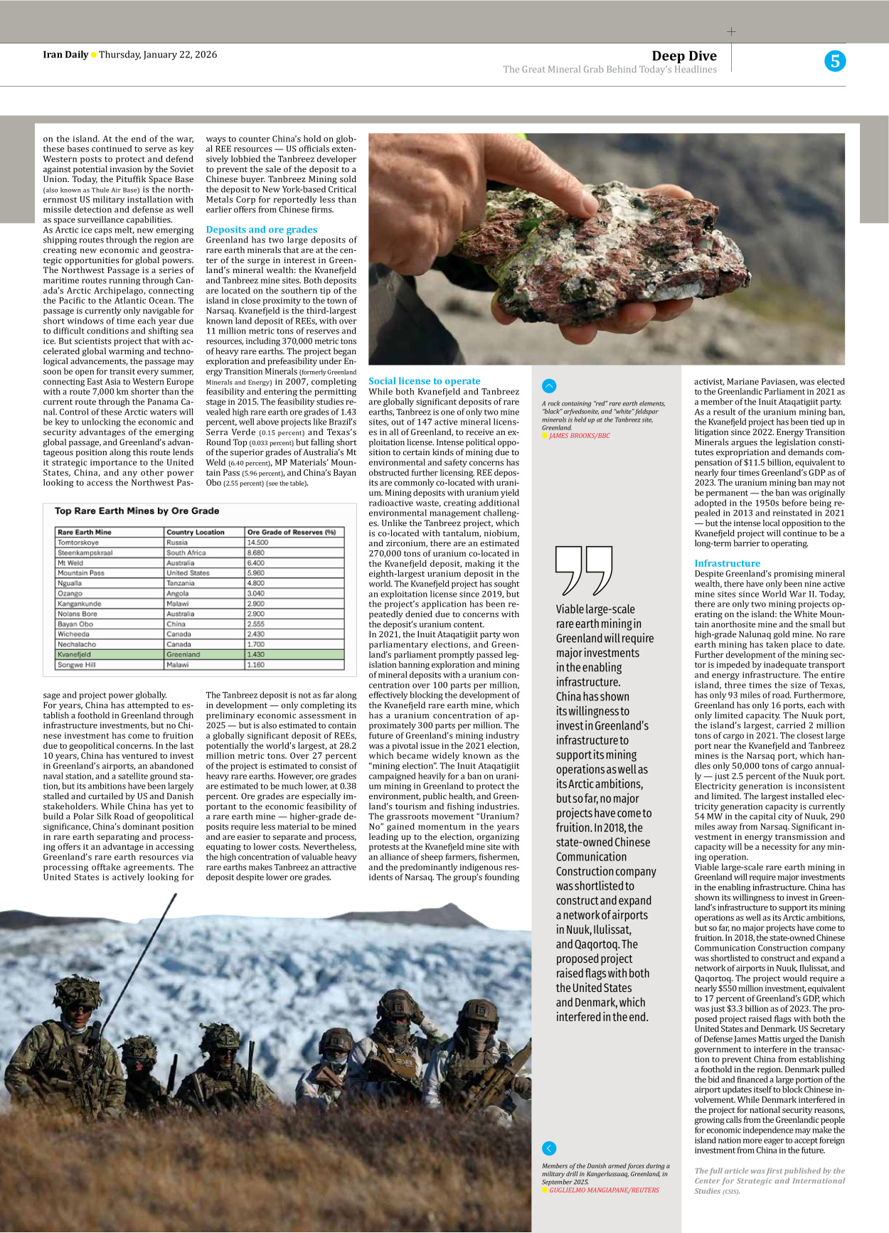 Iran Daily - Number Eight Thousand Thirty Four - 22 January 2026 - Page 5