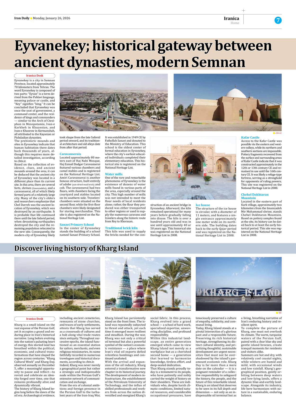 Iran Daily - Number Eight Thousand Thirty Seven - 26 January 2026 - Page 7
