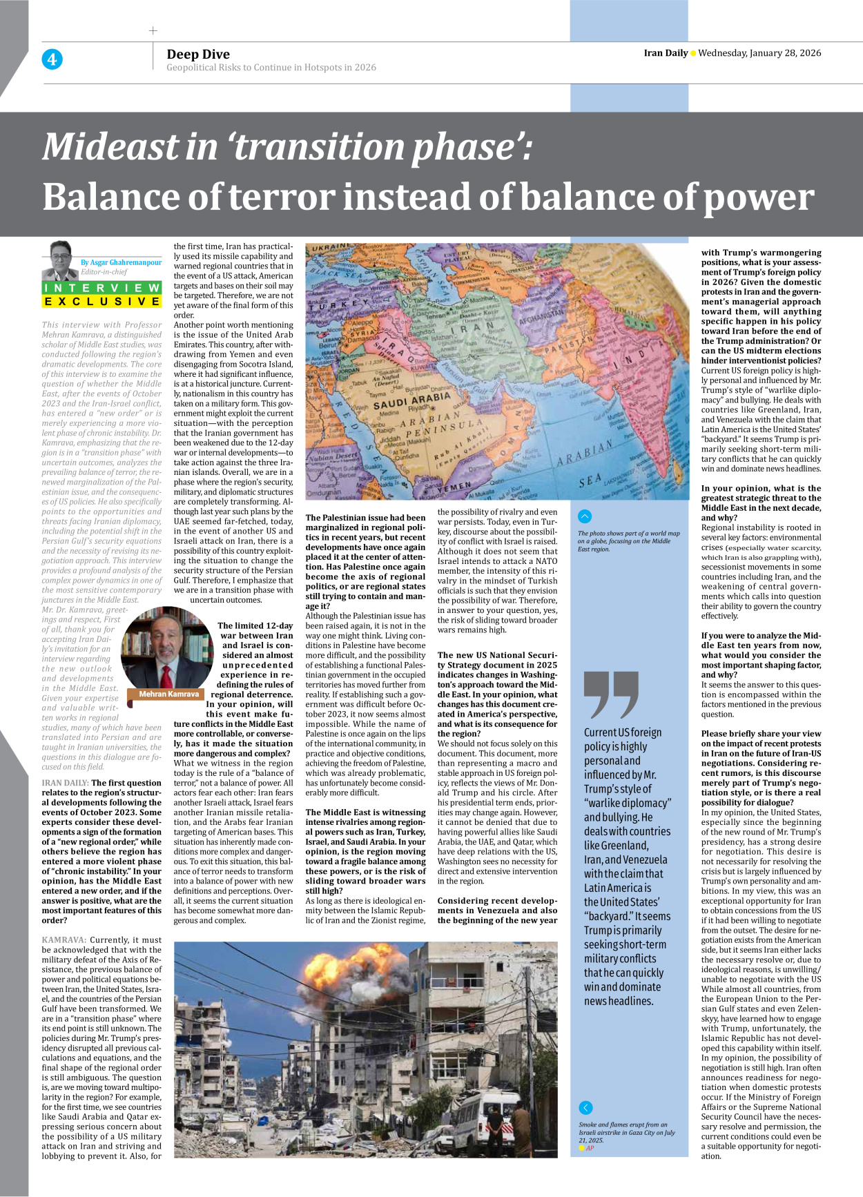 Iran Daily - Number Eight Thousand Thirty Nine - 28 January 2026 - Page 4