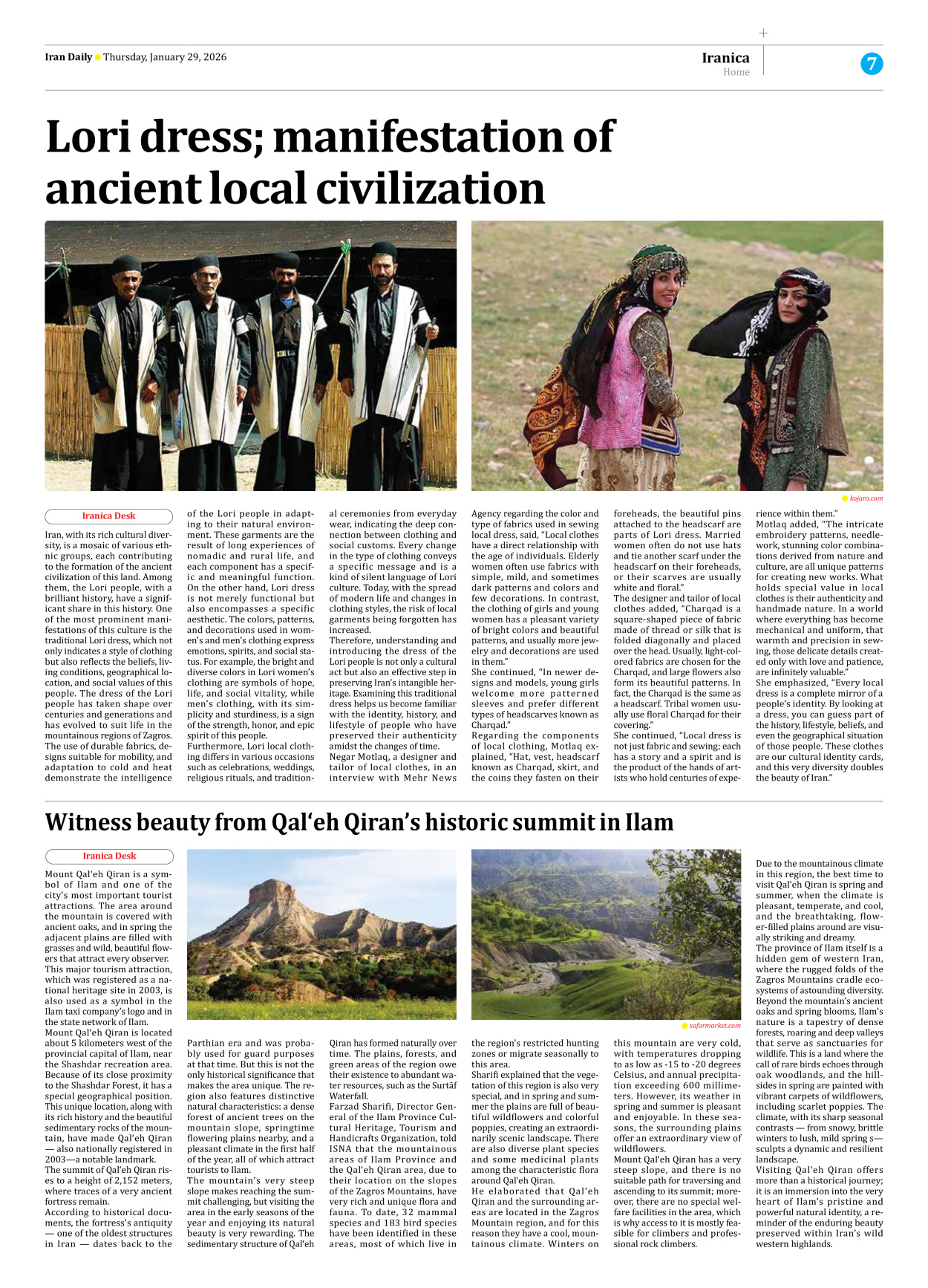 Iran Daily - Number Eight Thousand Forty - 29 January 2026 - Page 7