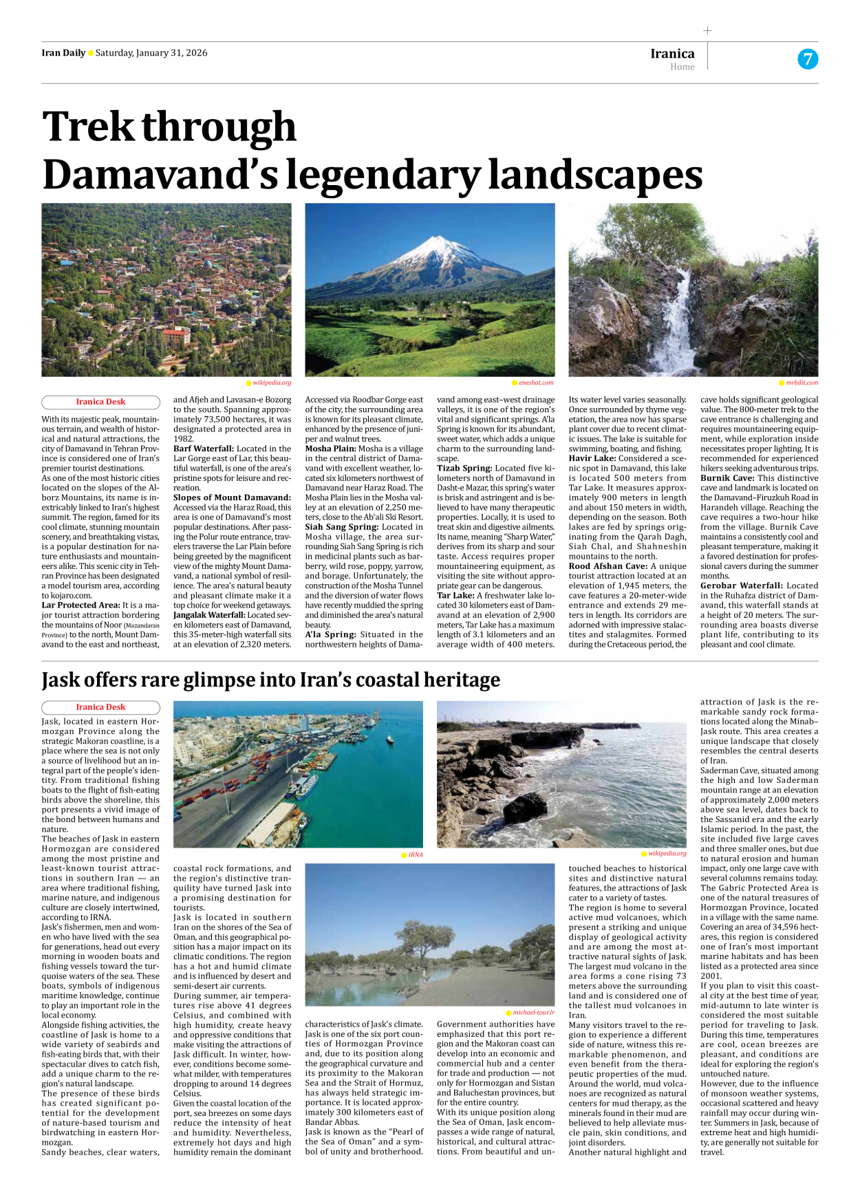Iran Daily - Number Eight Thousand Forty One - 31 January 2026 - Page 7