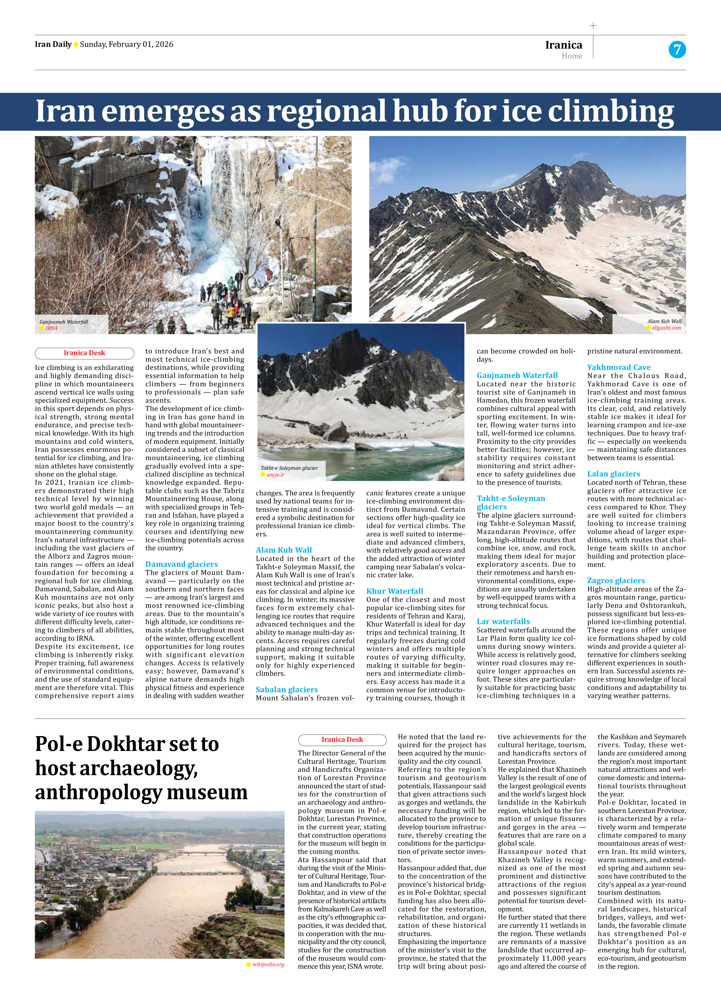 Iran Daily - Number Eight Thousand Forty Two - 01 February 2026 - Page 7