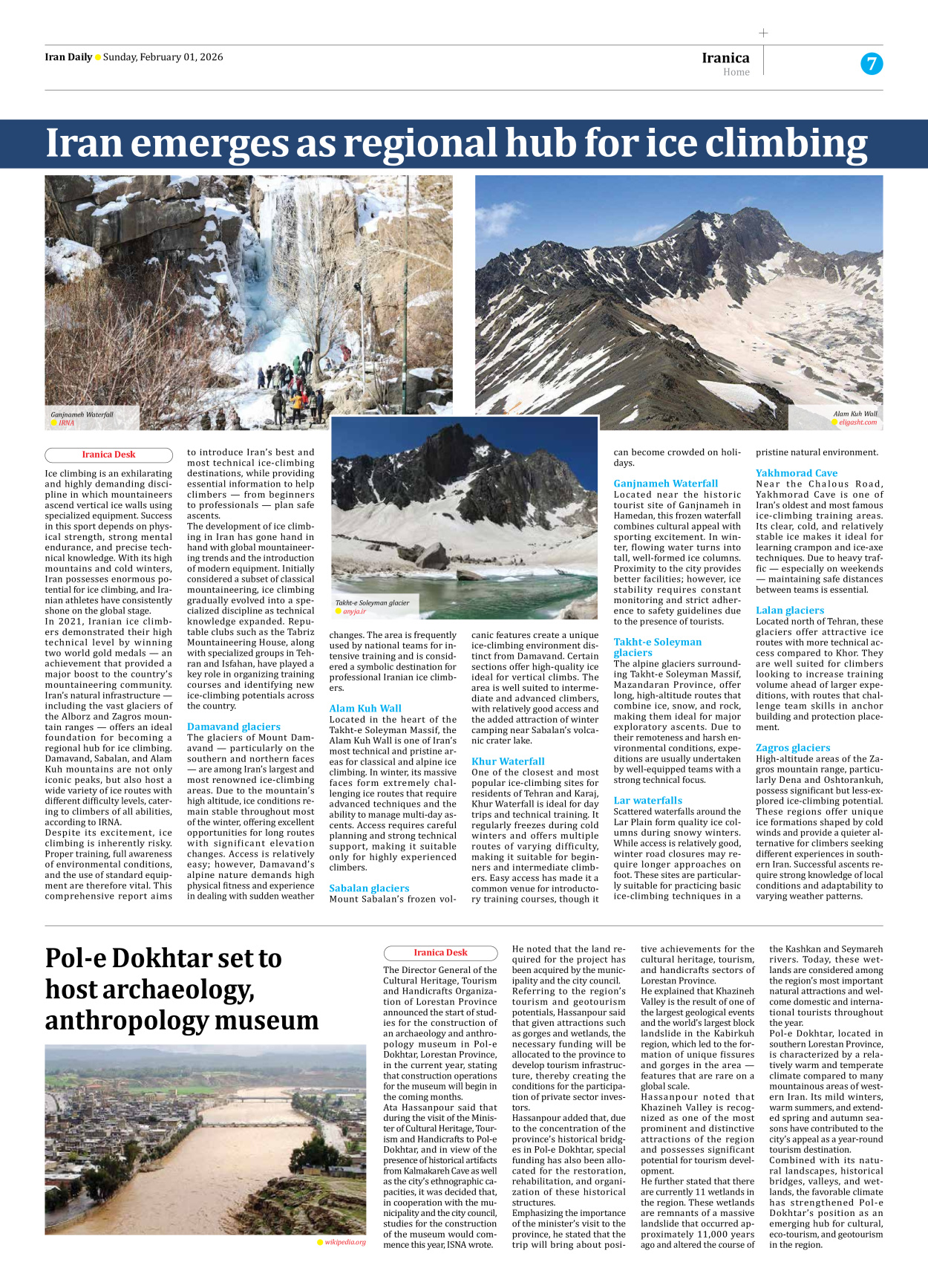 Iran Daily - Number Eight Thousand Forty Two - 01 February 2026 - Page 7